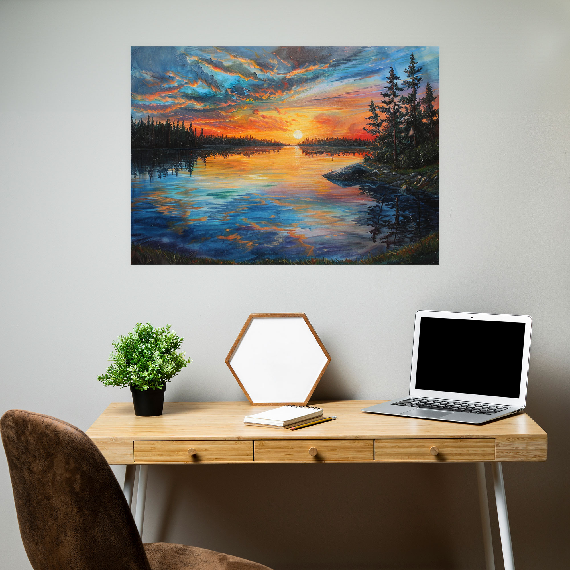 Realism Sunset Canvas Print - Realism, Wall Art, Canvas, Home Decoration