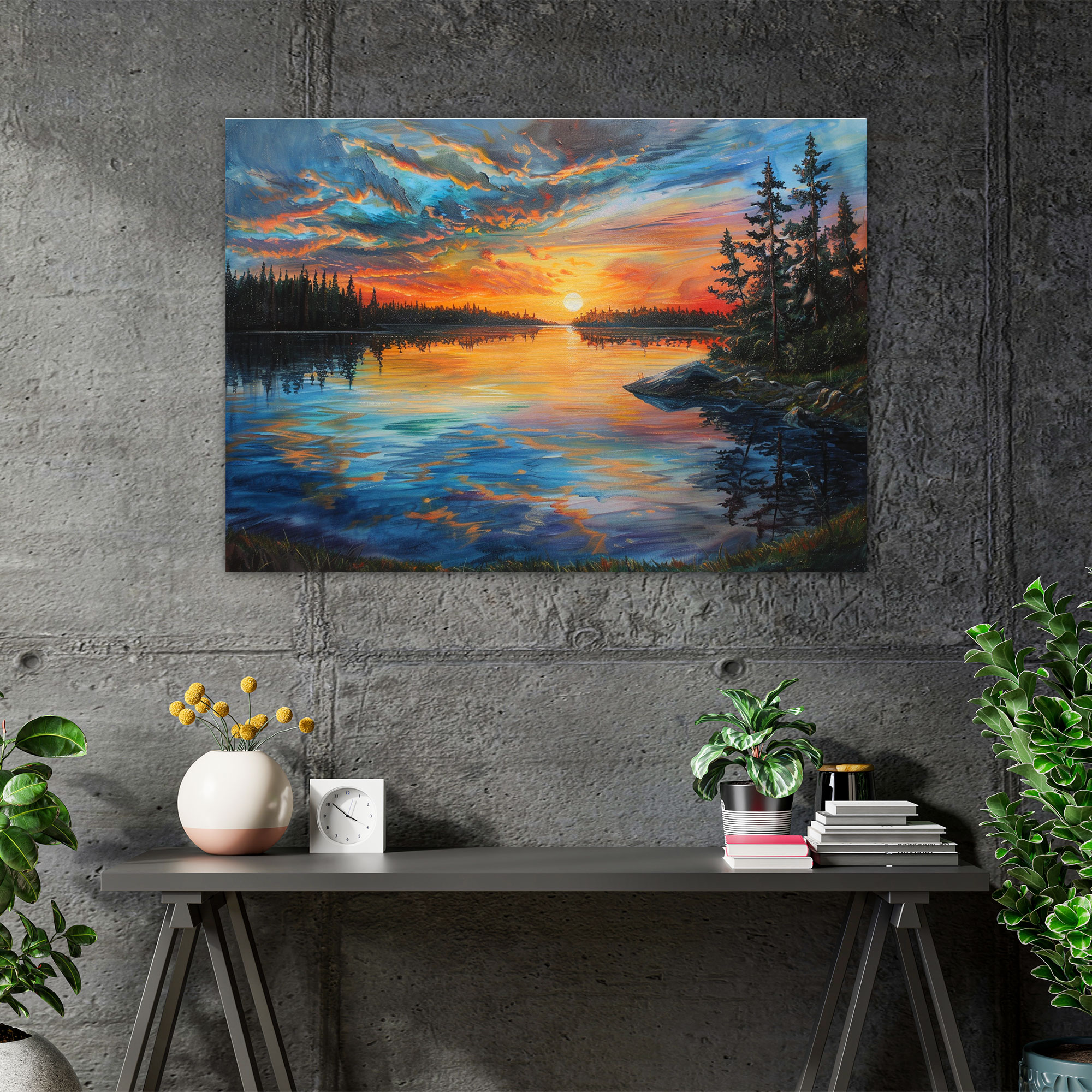Realism Sunset Canvas Print - Realism, Wall Art, Canvas, Home Decoration