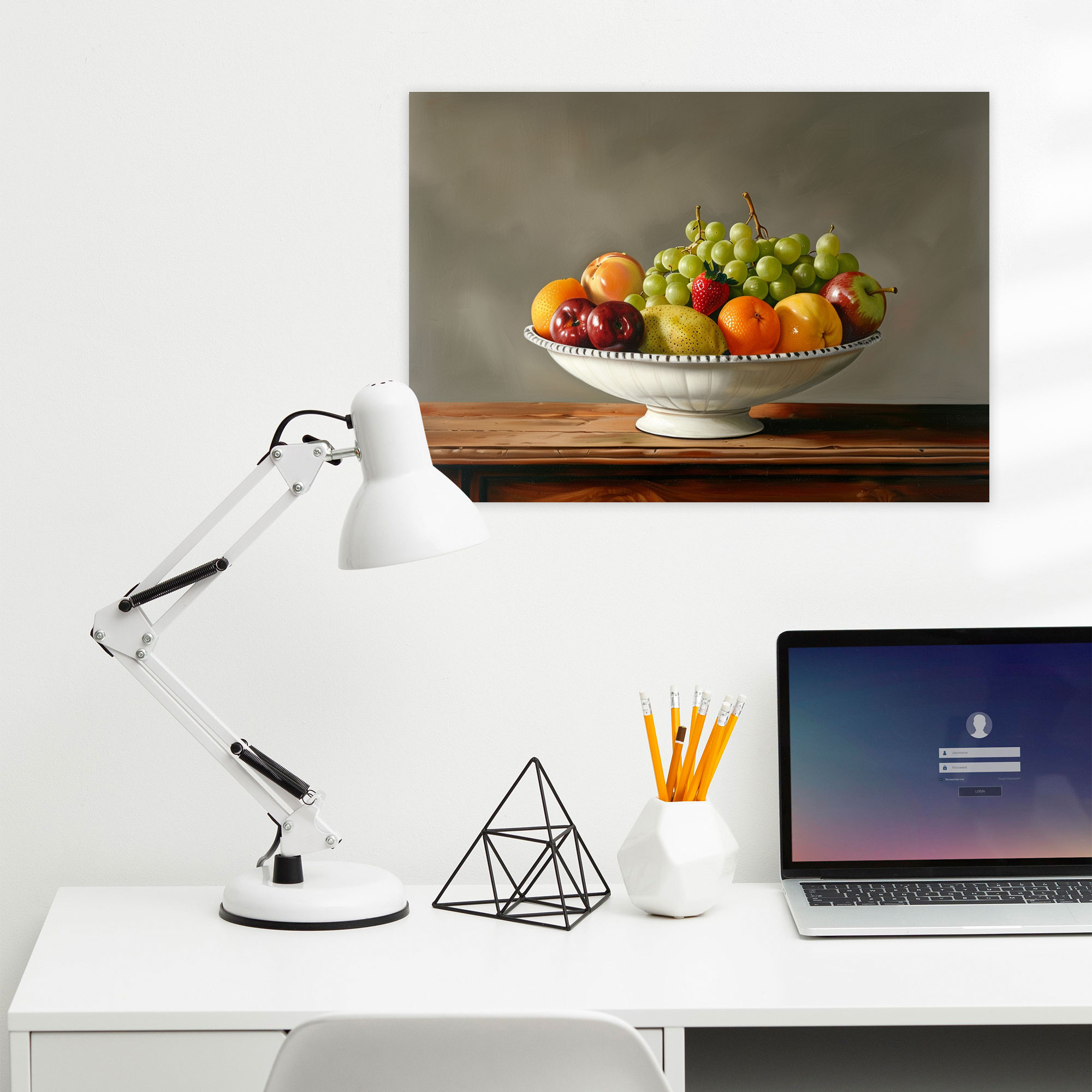 Realism Fruit Bowl Wall Art - Realism, Canvas Wall Art, Home Decoration, Canvas