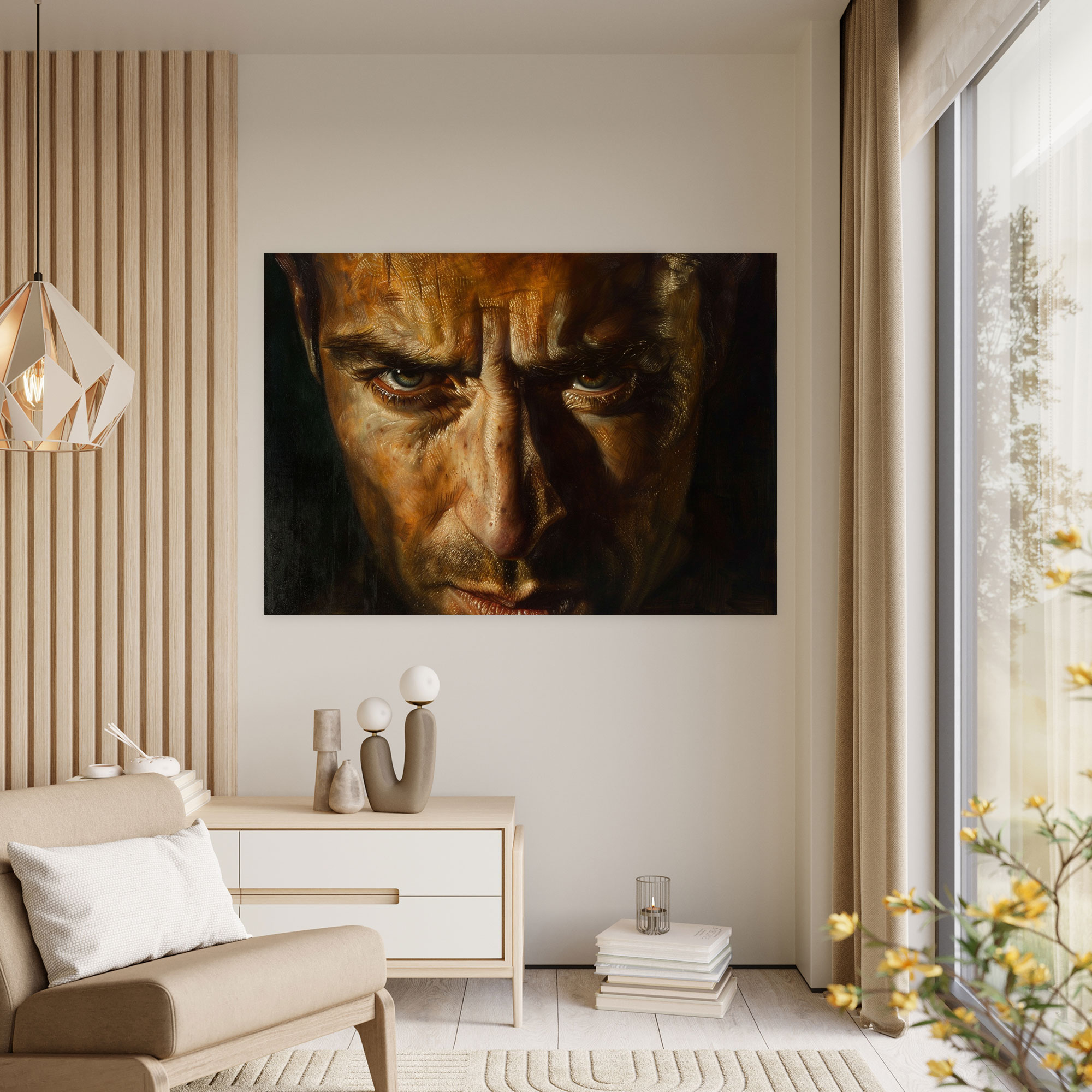 Realism Man Portrait Canvas Print - Realism, Home Decoration, Canvas Print, Wall Decoration