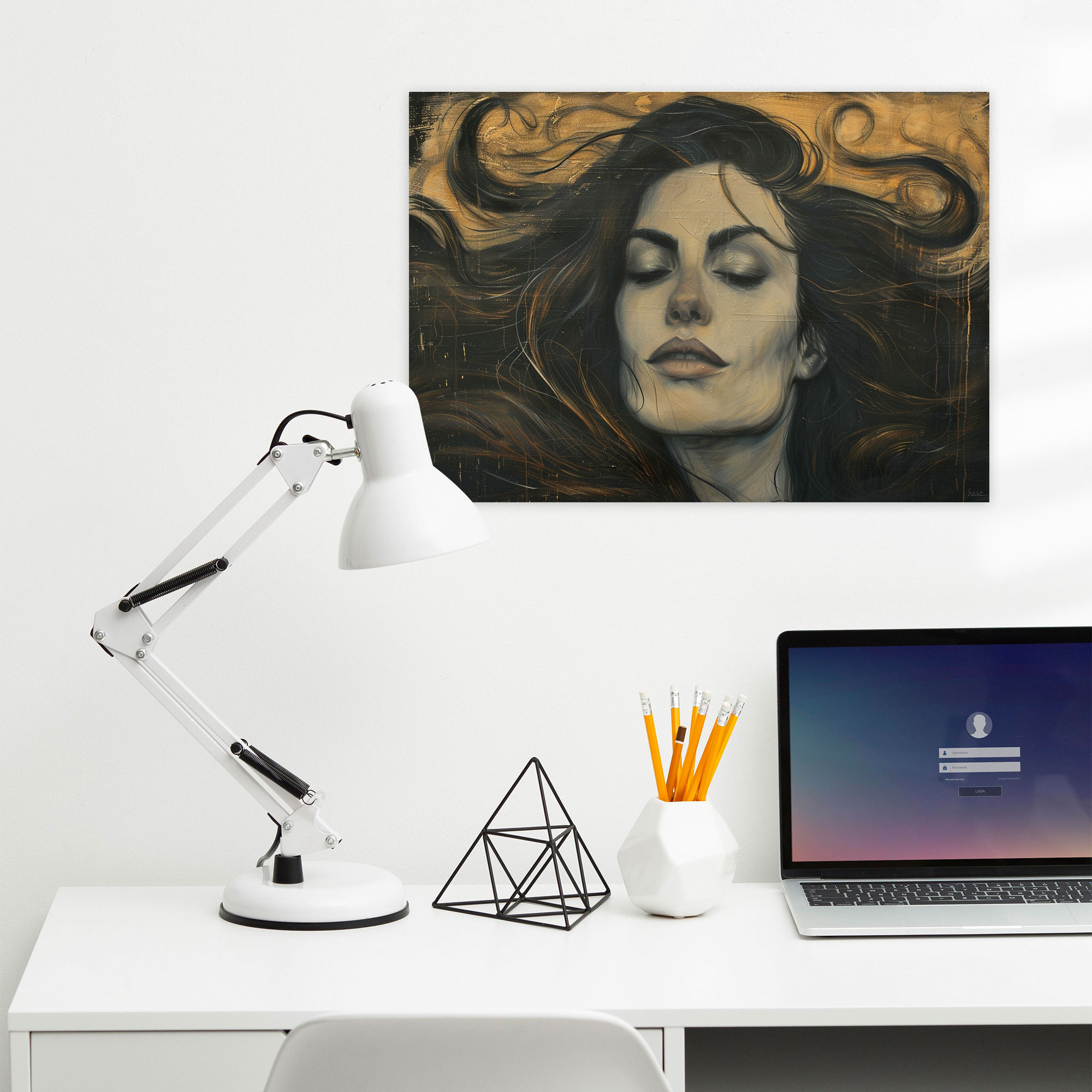 Realism Woman Portrait Wall Decoration - Realism, Canvas Wall Art, Home Decoration, Realism