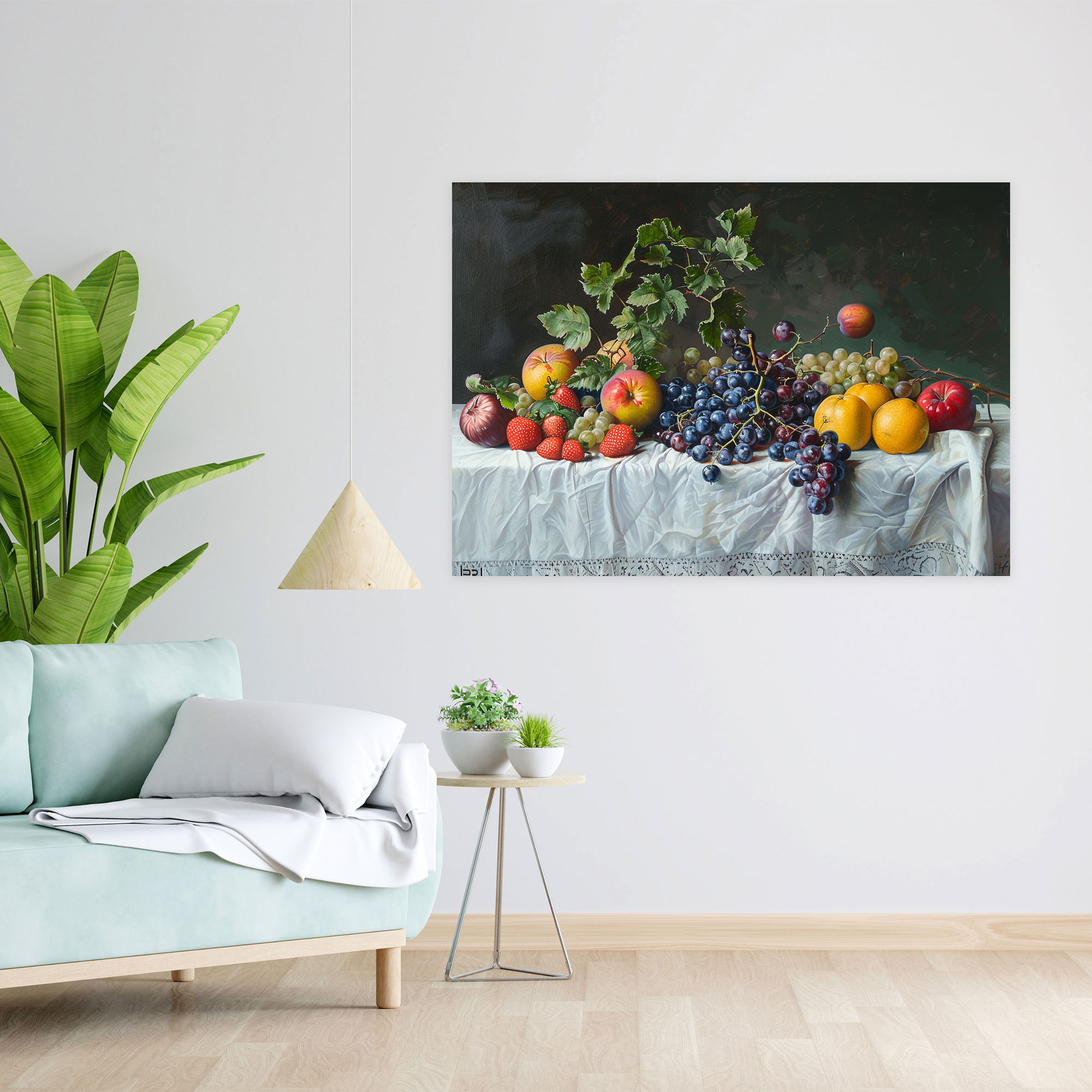 Realism Canvas Print: Still Life Of Fruits - Realism, Realism, Canvas Print, Wall Decoration