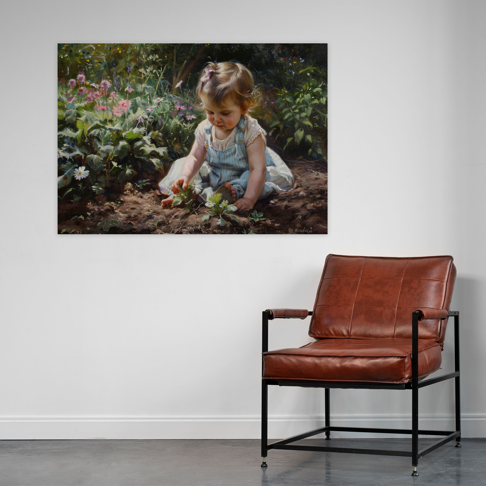 Realism Canvas Print: Portrait Of A Young Child - Realism, Home Decoration, Realism, Canvas Print