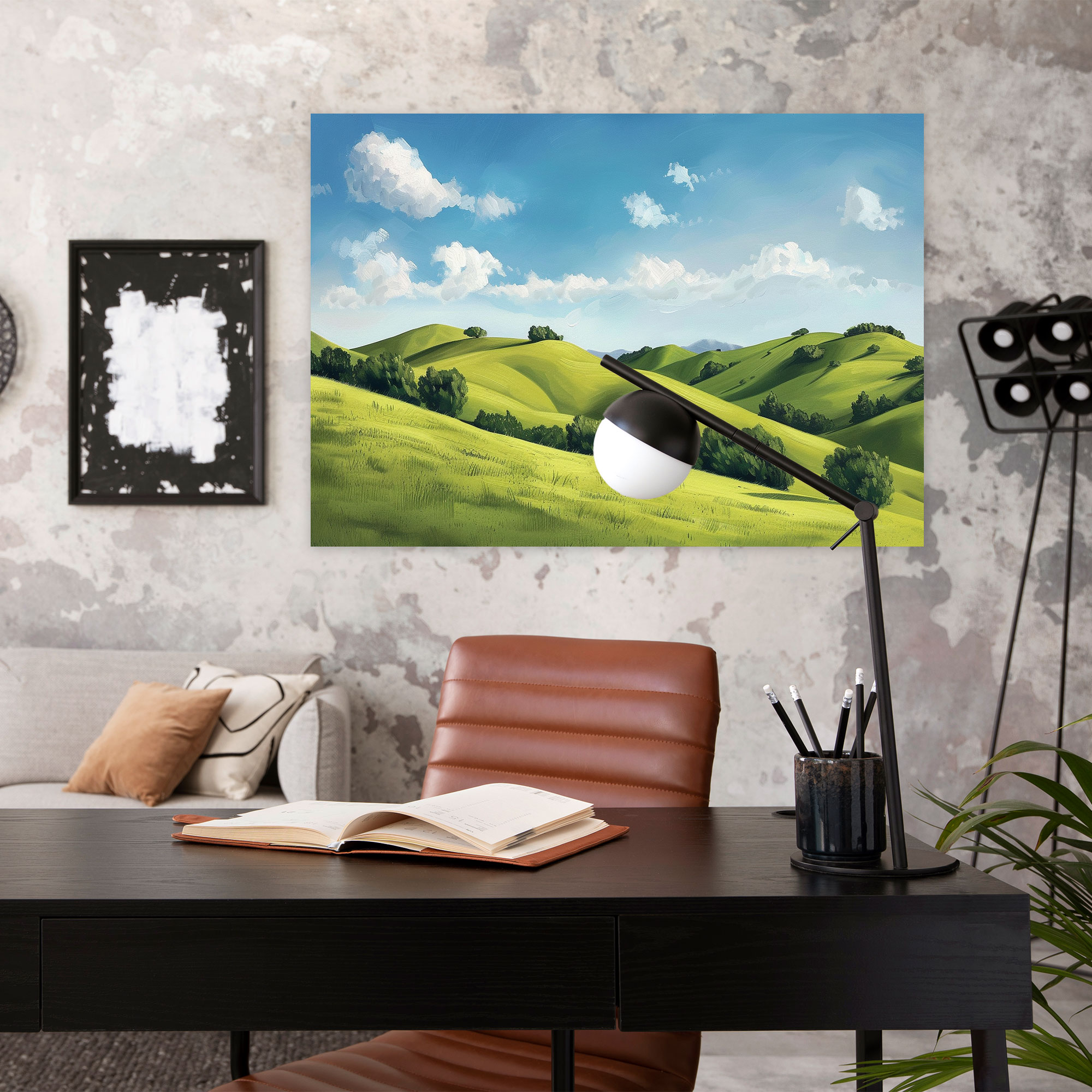 Realism Wall Art: Landscape Of Rolling Hills - Realism, Canvas Wall Art, Wall Art, Home Decoration