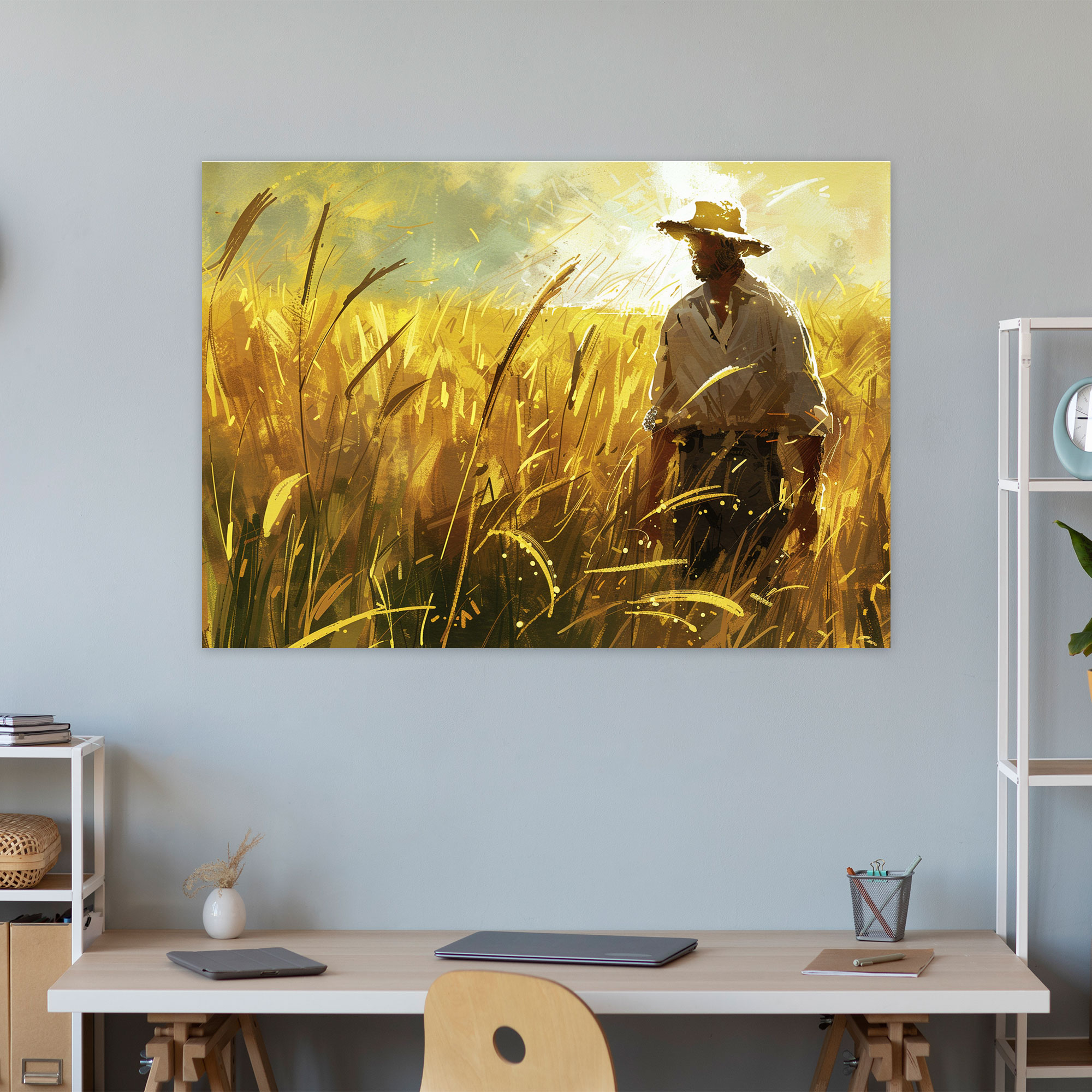 Realism Canvas Print - Farmer In Field - Realism, Canvas Wall Art, Wall Decoration, Canvas