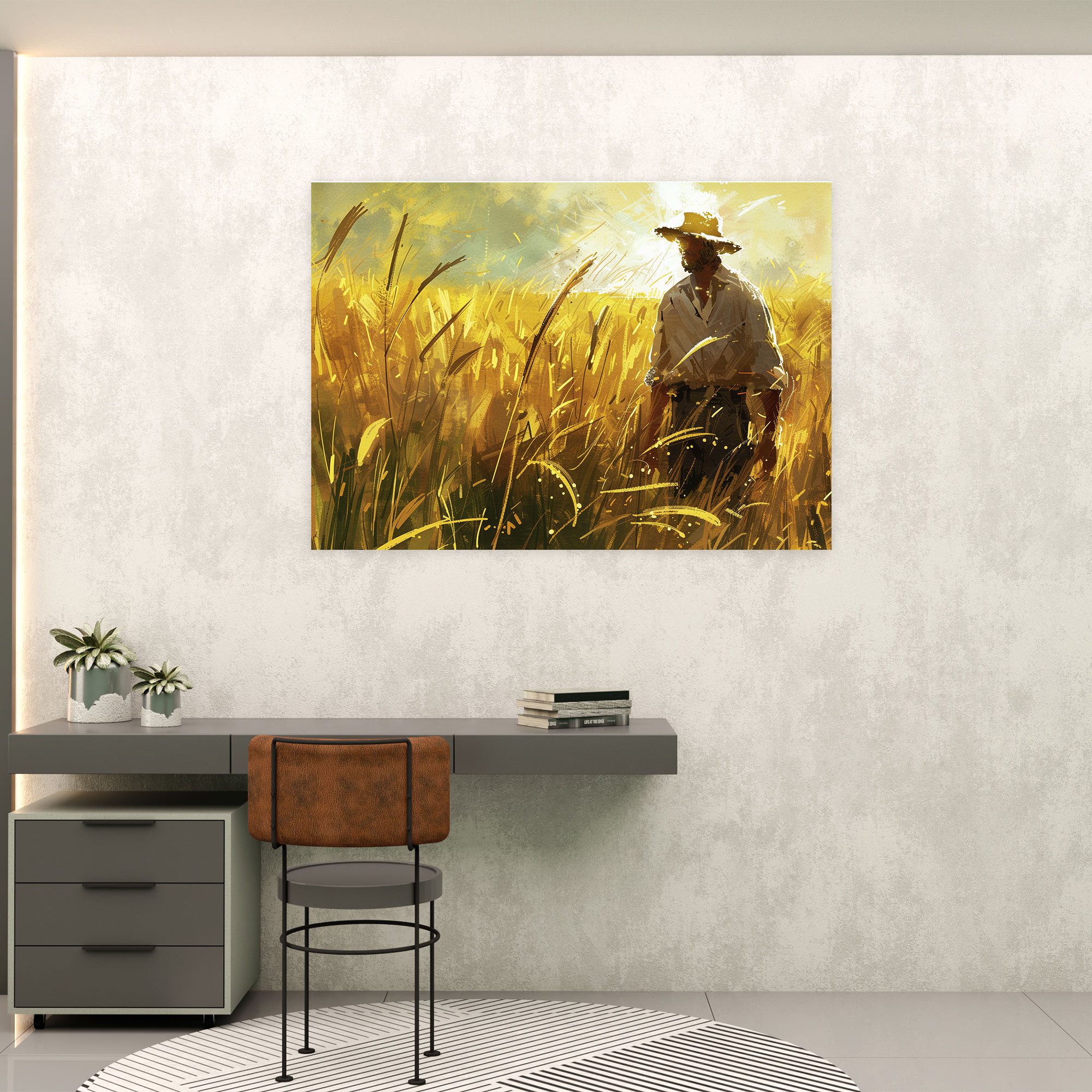 Realism Canvas Print - Farmer In Field - Realism, Canvas Wall Art, Wall Decoration, Canvas