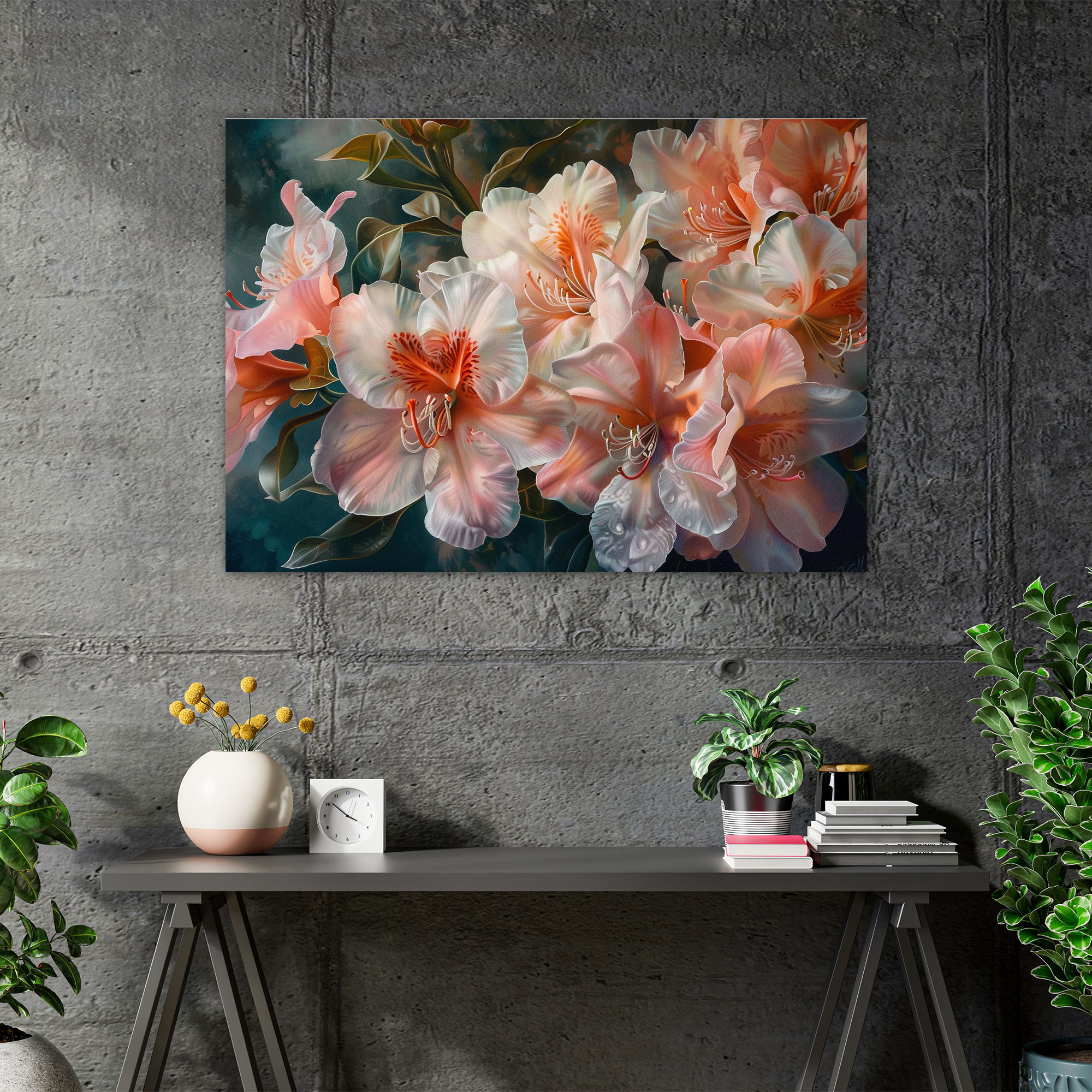 Realism Canvas Print - Blooming Flowers - Realism, Wall Art, Canvas, Home Decoration