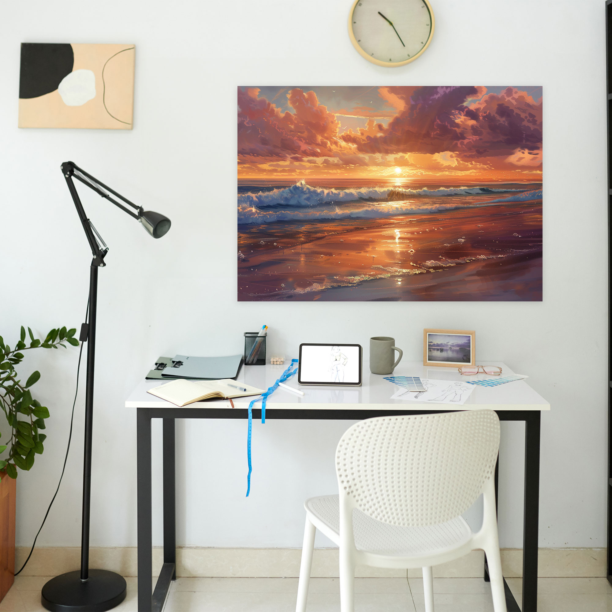 Realism Wall Decoration - Beach Sunset - Realism, Canvas Wall Art, Canvas, Wall Decoration