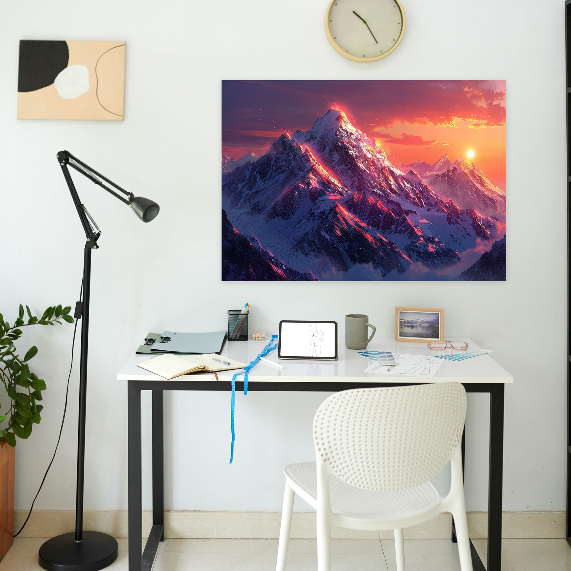 Realism Canvas Print - Mountain Landscape Sunrise - Realism, Canvas Print, Home Decoration, Canvas