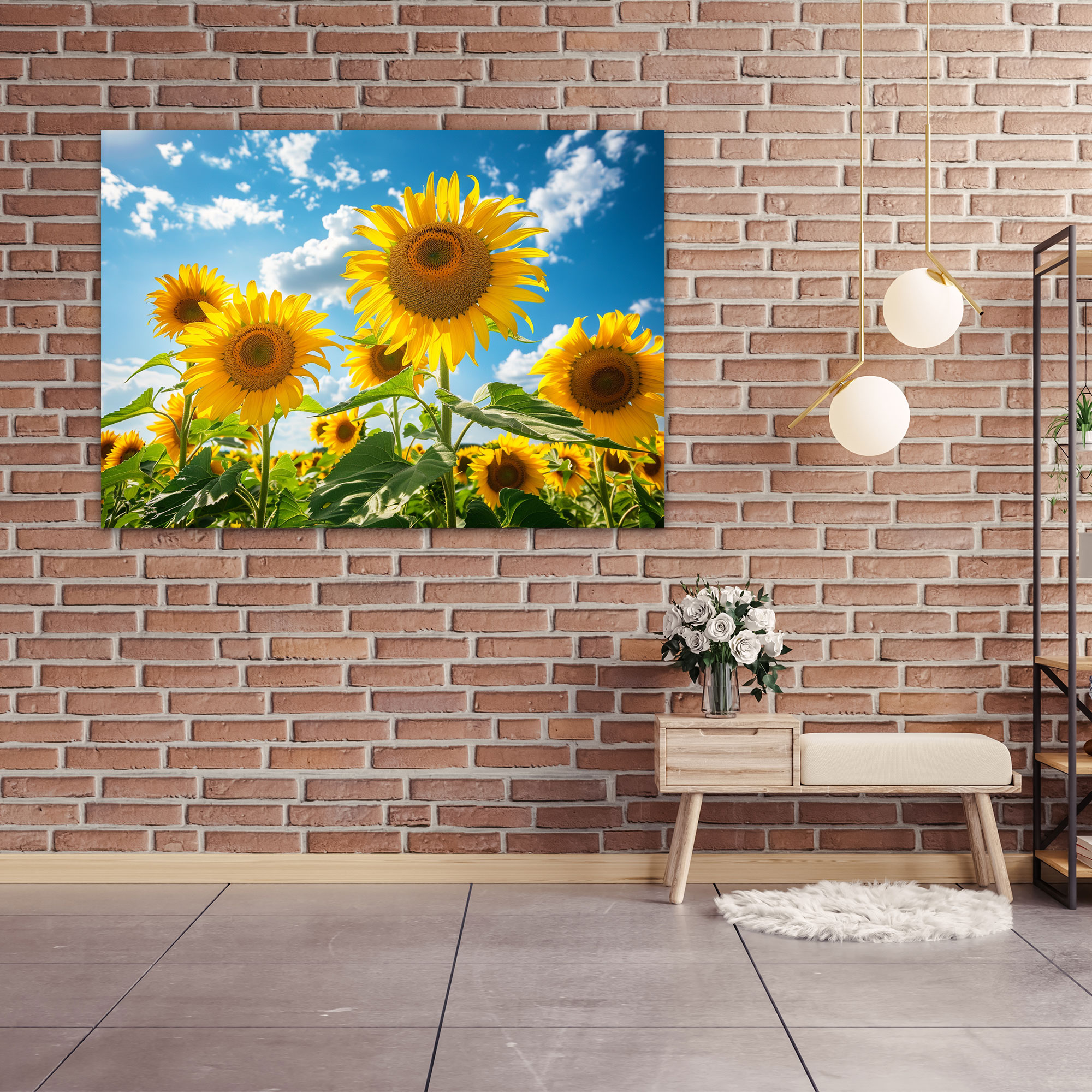 Realism Canvas Print - Sunflower Field - Realism, Home Decoration, Realism, Canvas Print