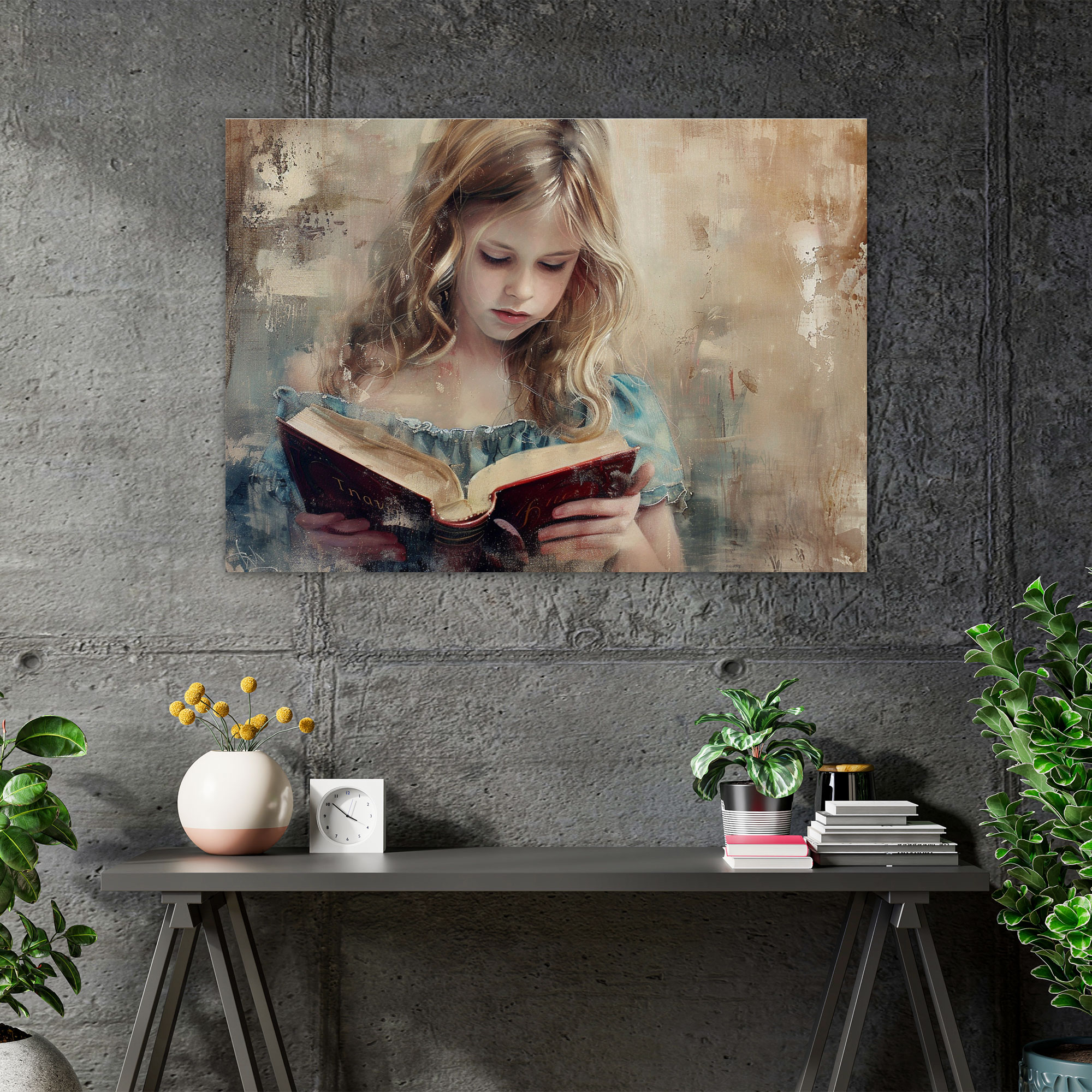 Realism Wall Art - Reading Girl - Realism, Soft Shades, Realism, Girl