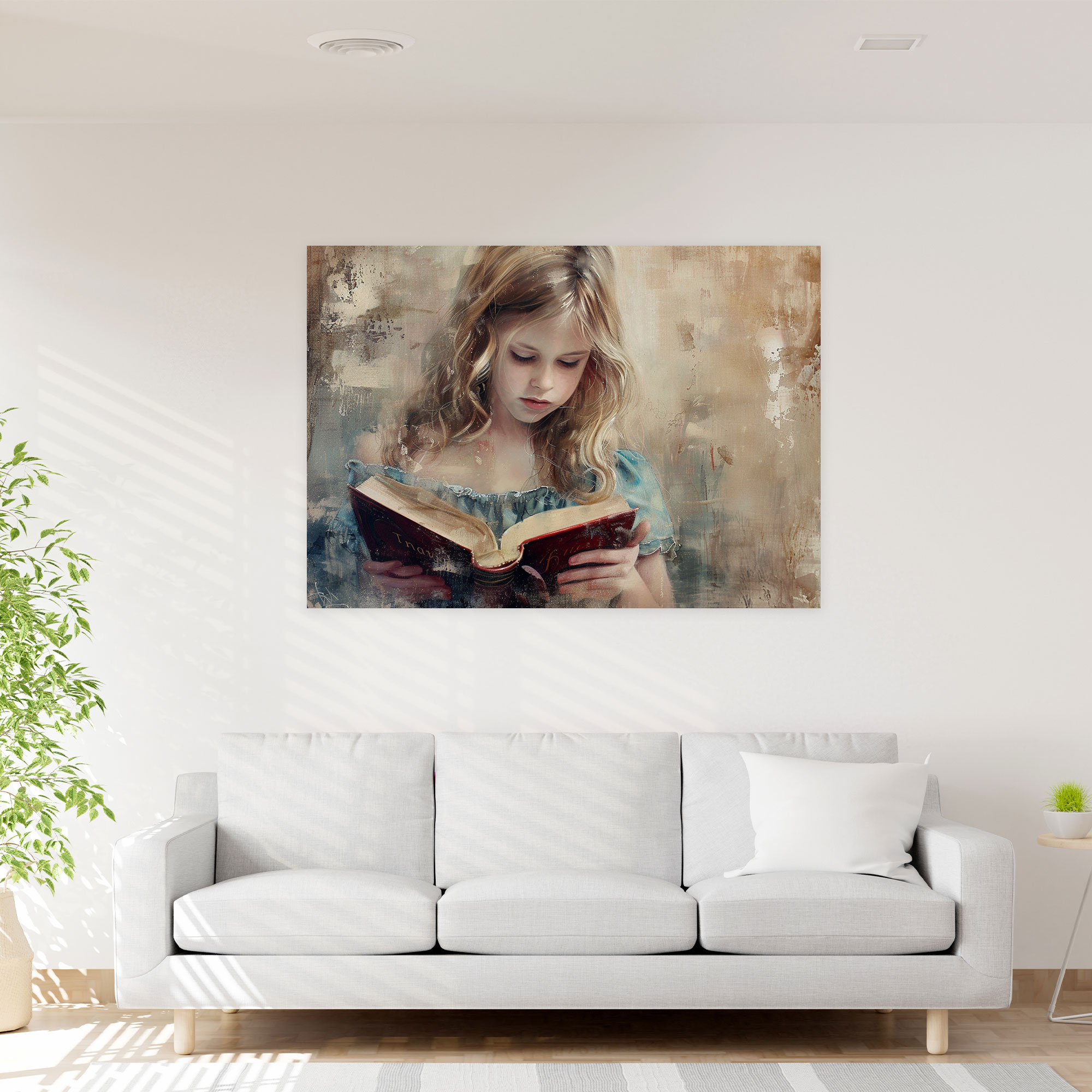 Realism Wall Art - Reading Girl - Realism, Soft Shades, Realism, Girl