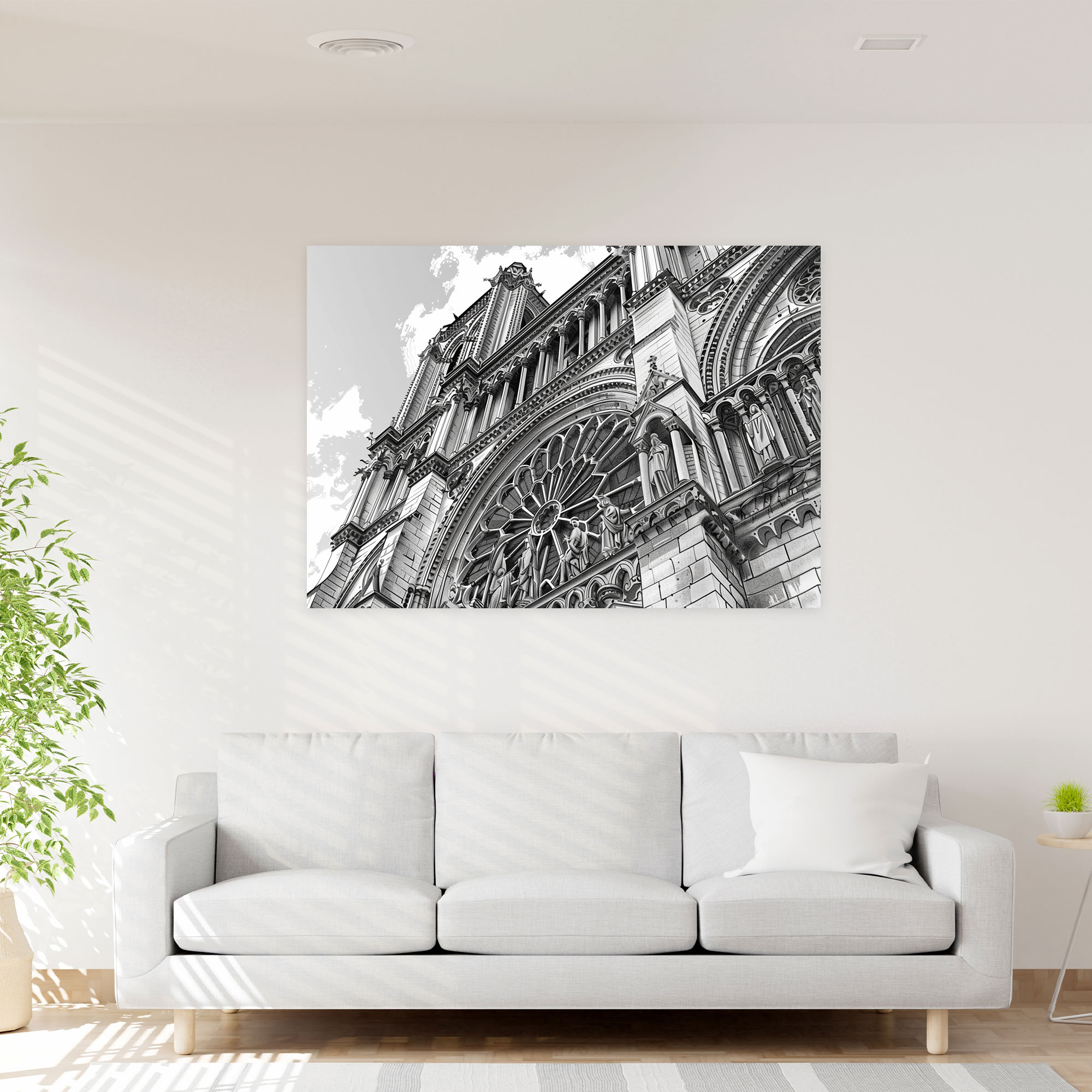 Realism Canvas Print - Paris Cathedral - Realism, Canvas Wall Art, Canvas, Intricate Details