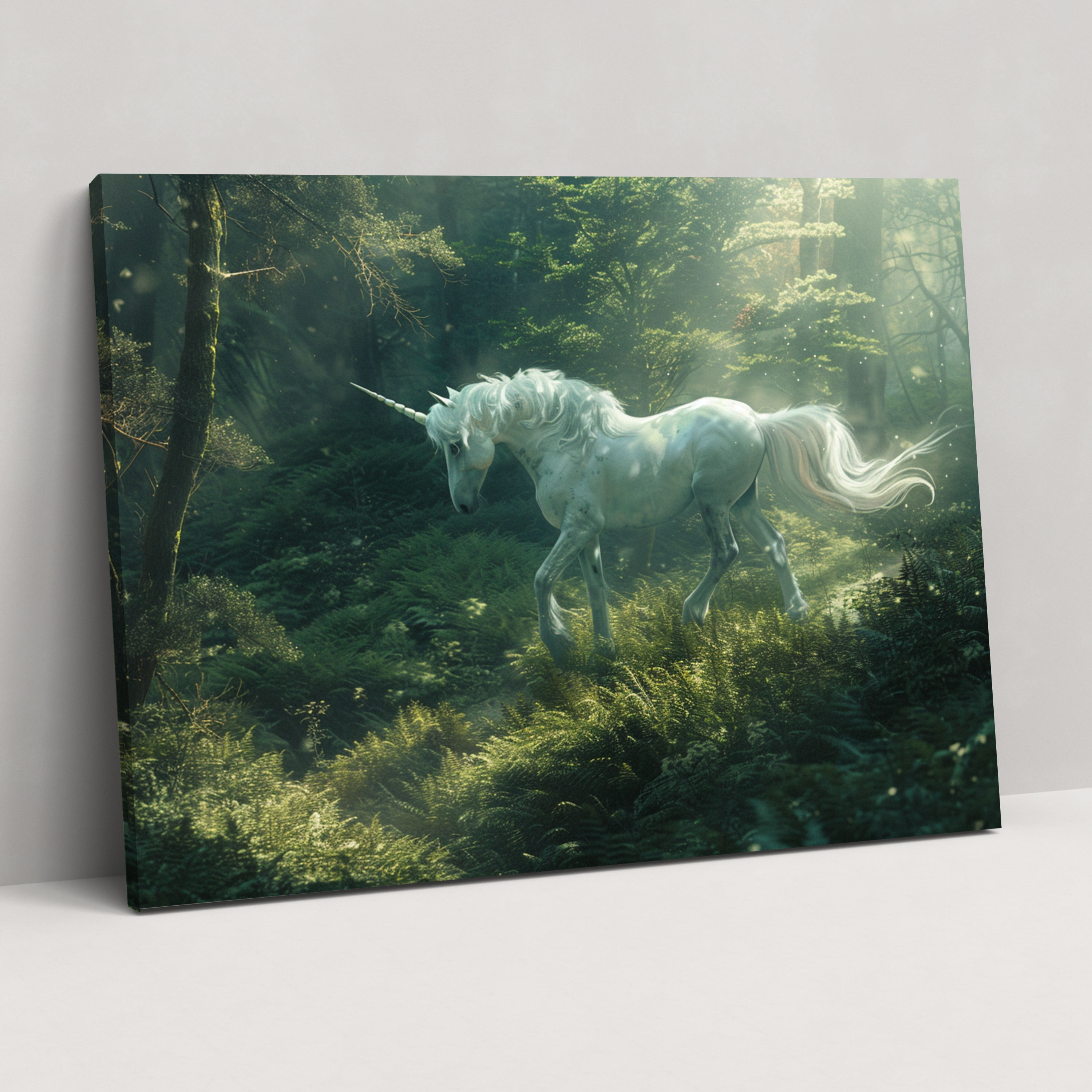 Realism Wall Art - Mythical Unicorn - Realism, Mythological, Canvas Wall Art, Realism