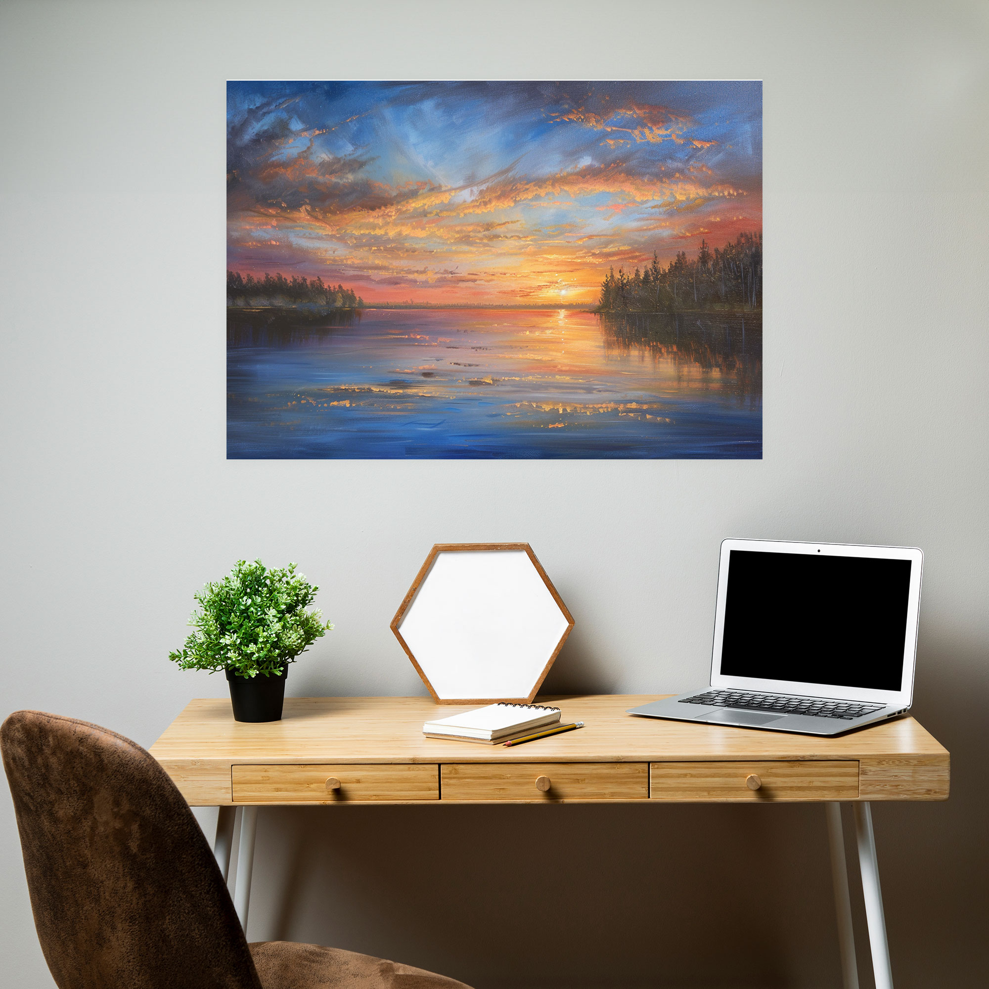 Realism Sunset Canvas Print - Realism, Canvas Print, Canvas, Wall Decoration