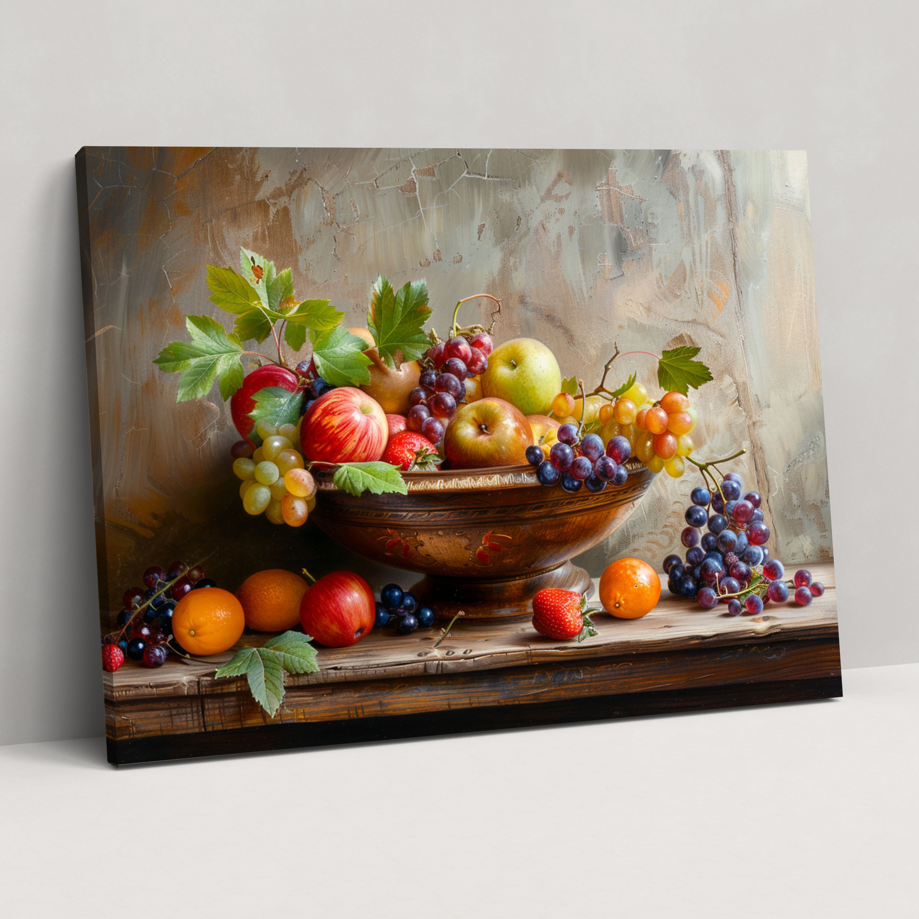 Realism Fruit Basket Wall Art - Realism, Wall Decoration, Canvas, Canvas Wall Art