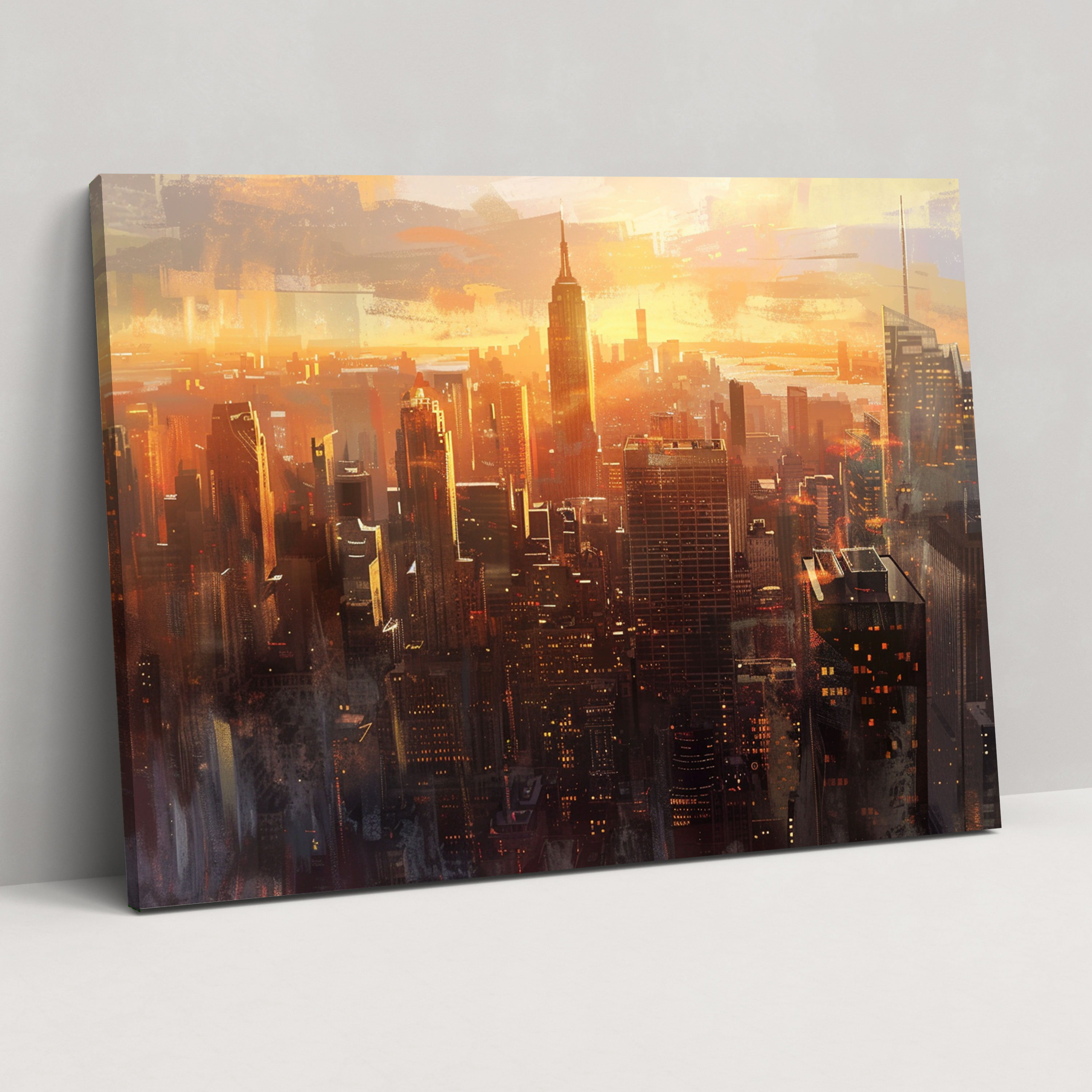 Realism Cityscape Canvas Print - Realism, Canvas Print, Wall Decoration, Canvas Wall Art