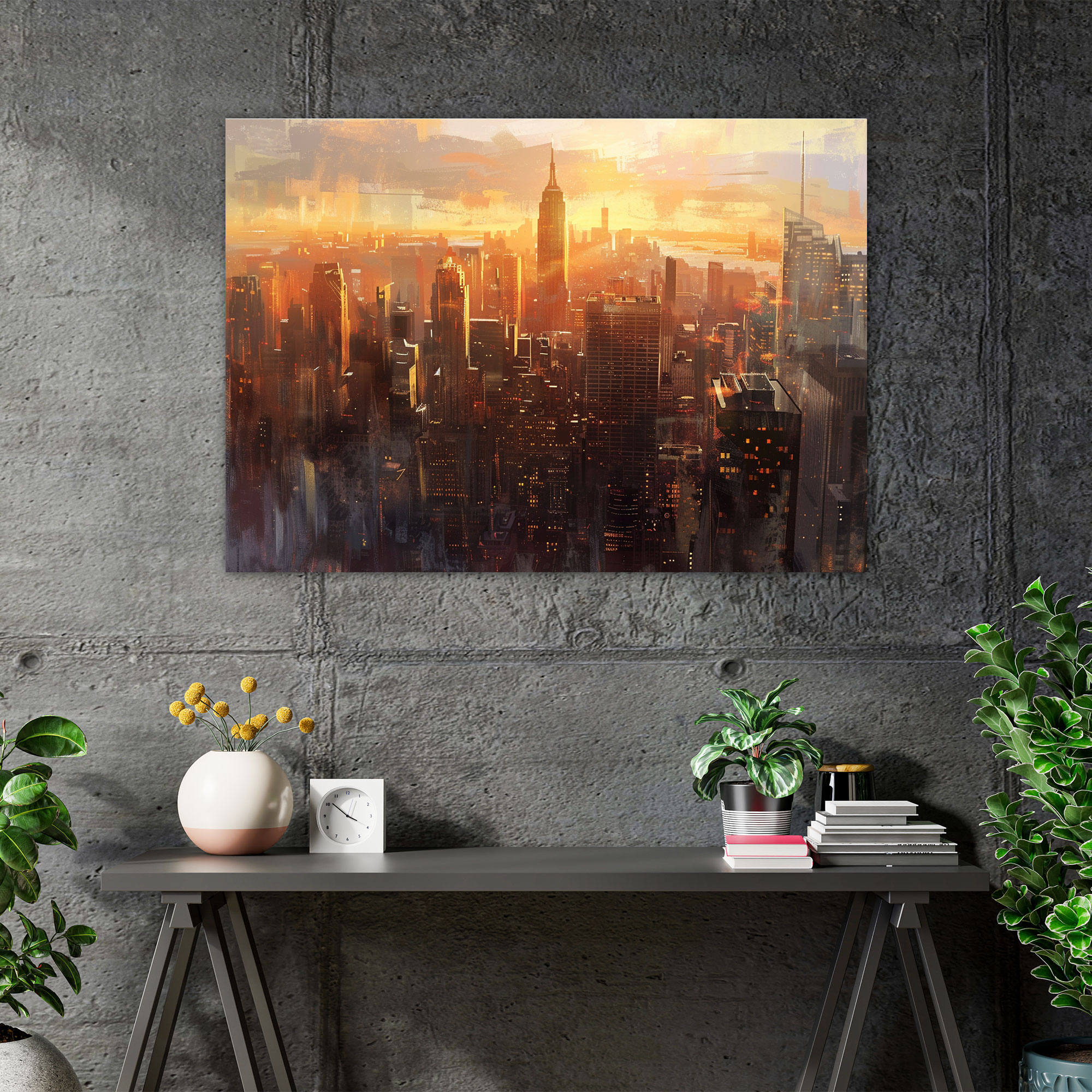 Realism Cityscape Canvas Print - Realism, Canvas Print, Wall Decoration, Canvas Wall Art