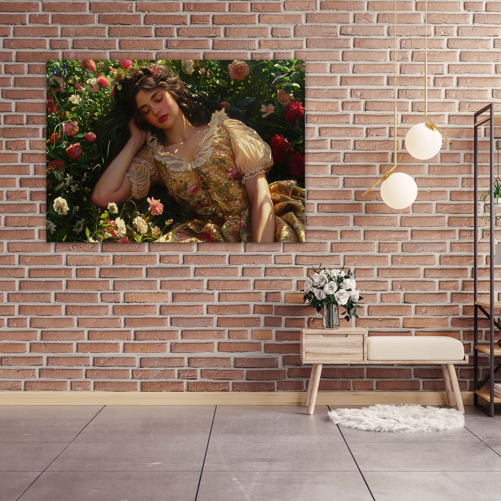Realism Canvas Print Wall Art - Portrait Woman In Garden - Realism, Garden, Wall Art, Realism