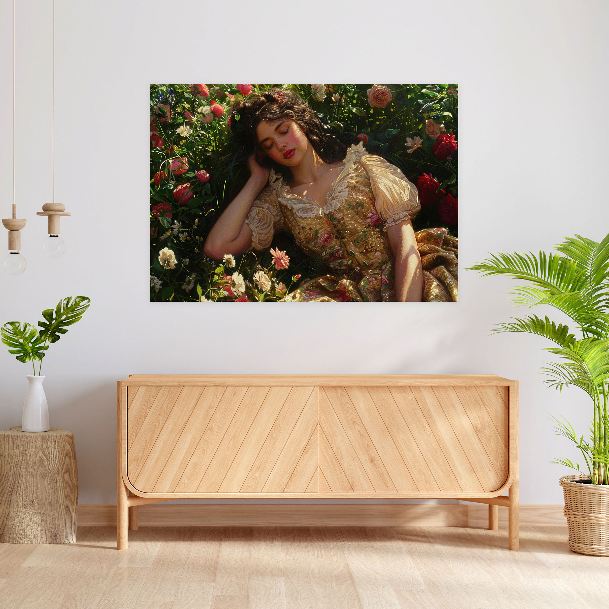 Realism Canvas Print Wall Art - Portrait Woman In Garden - Realism, Garden, Wall Art, Realism