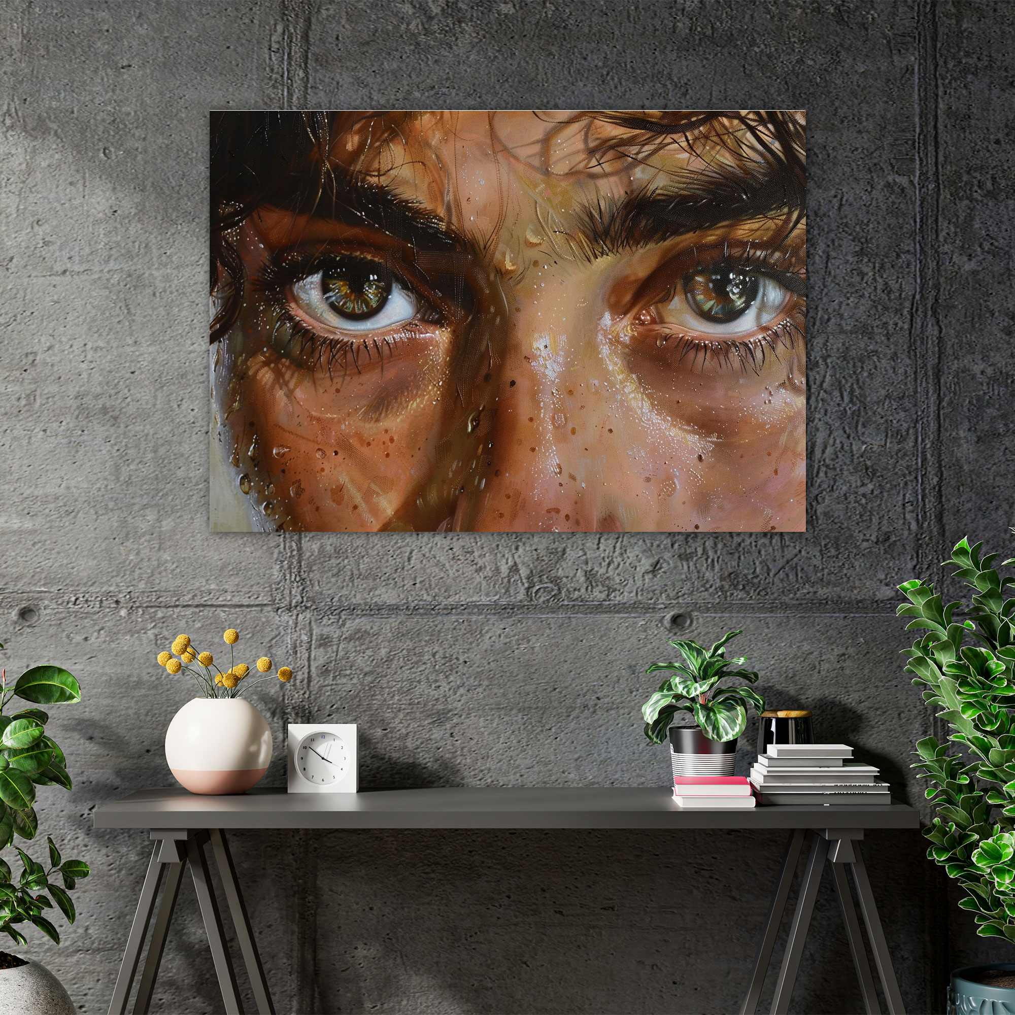 Realism Canvas Print Expressive Eyes Wall Art - Realism, Canvas, Home Decoration, Wall Art