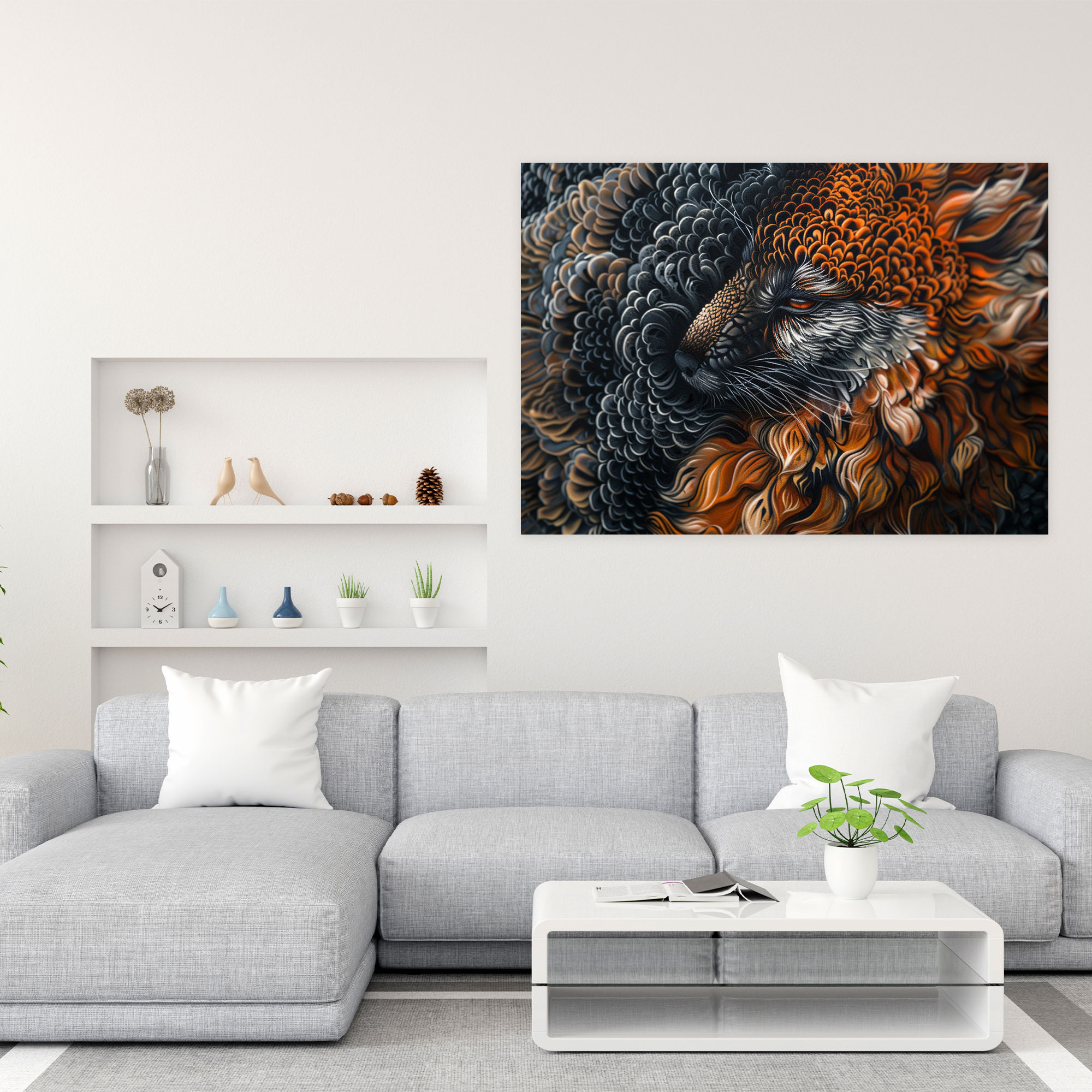 Realism Canvas Print Beloved Pet Portrait Wall Art - Realism, Home Decoration, Realism, Canvas