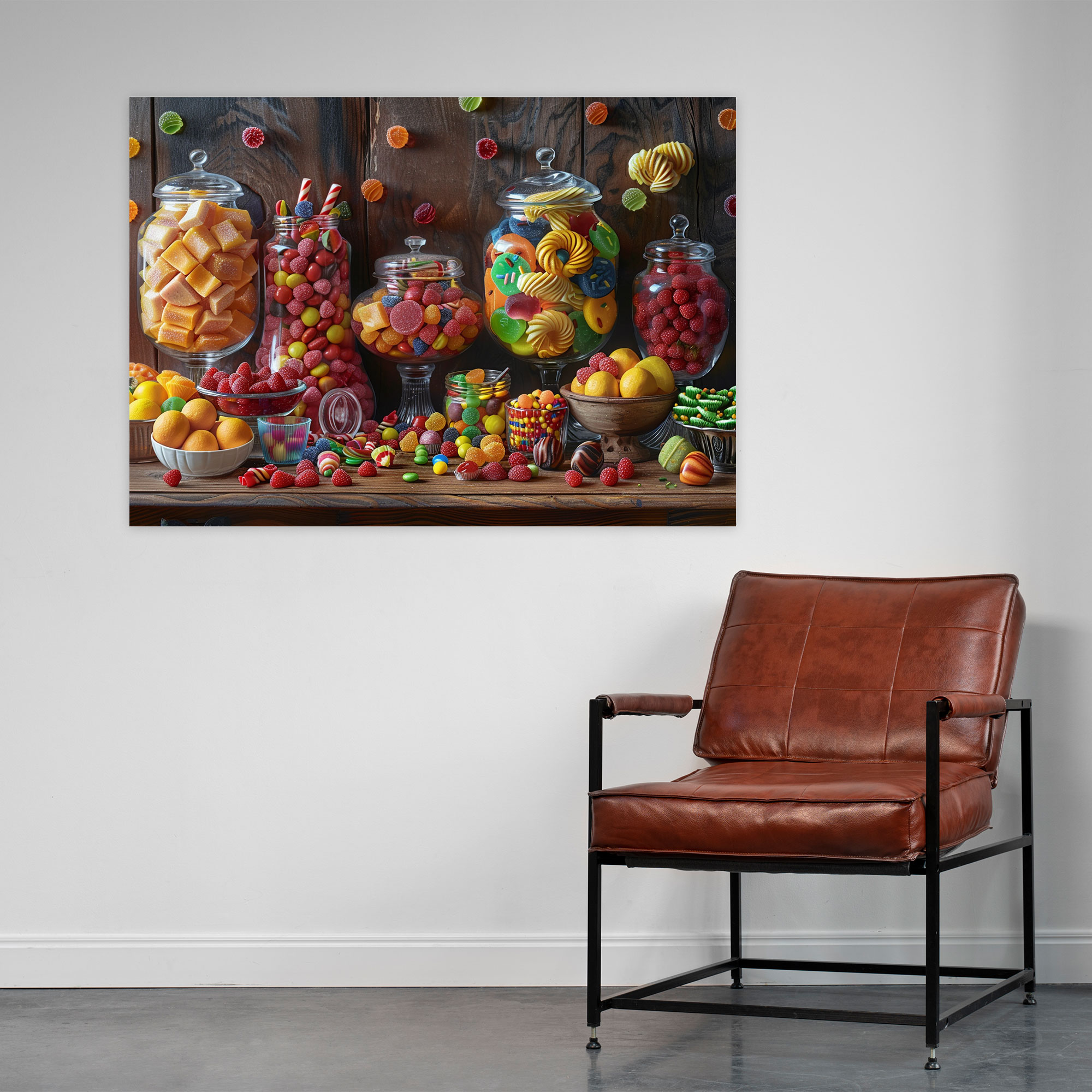 Realism Canvas Print Colorful Candies Still Life Wall Art - Realism, Canvas Print, Home Decoration, Canvas Wall Art