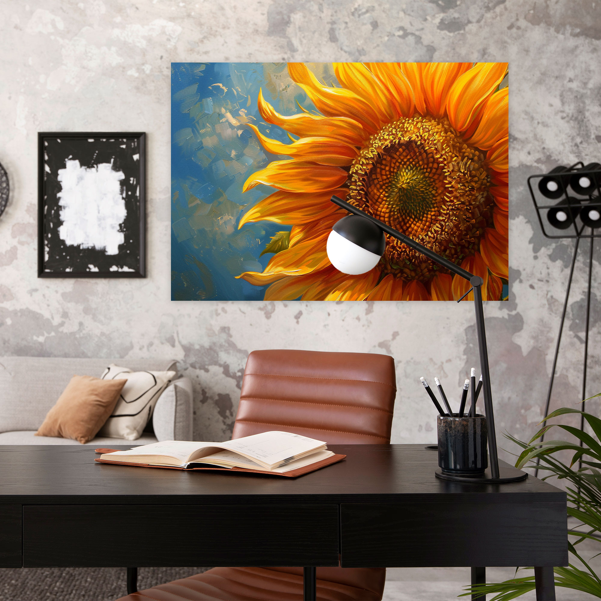 Realism Wall Art: Sunny Sunflower - Realism, Canvas, Sunflower, Wall Art