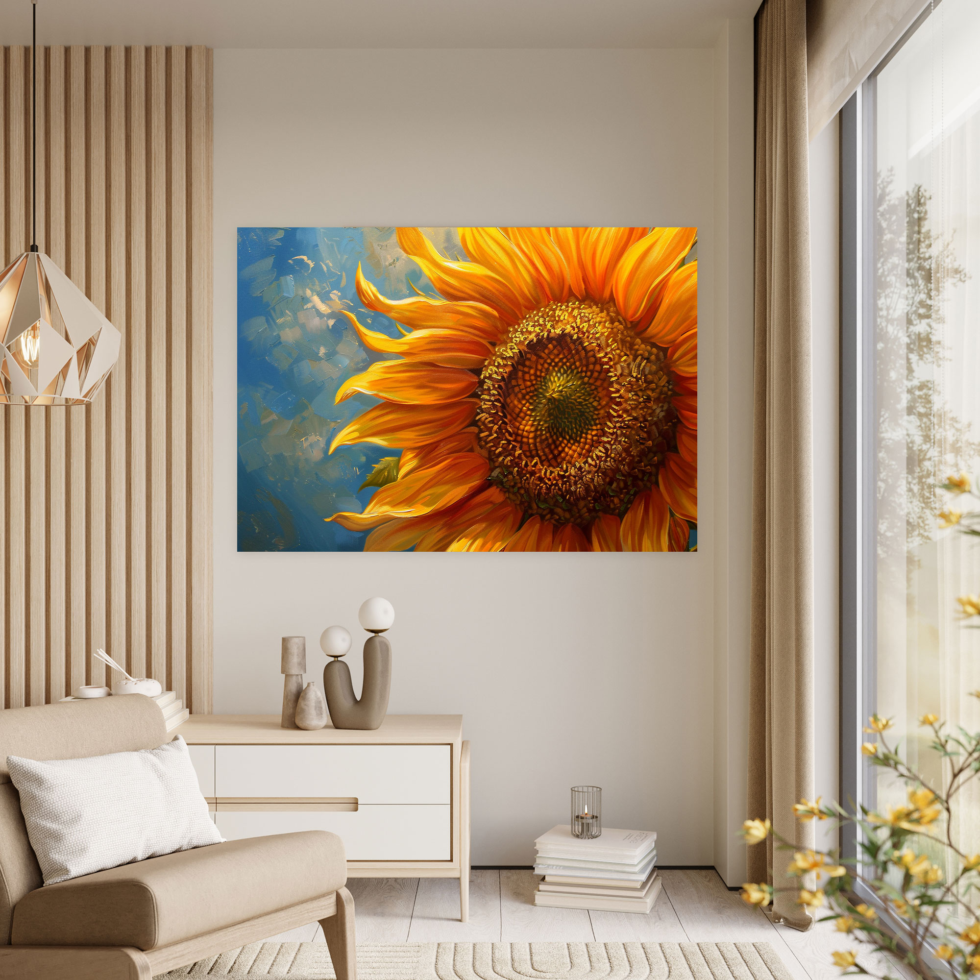 Realism Wall Art: Sunny Sunflower - Realism, Canvas, Sunflower, Wall Art