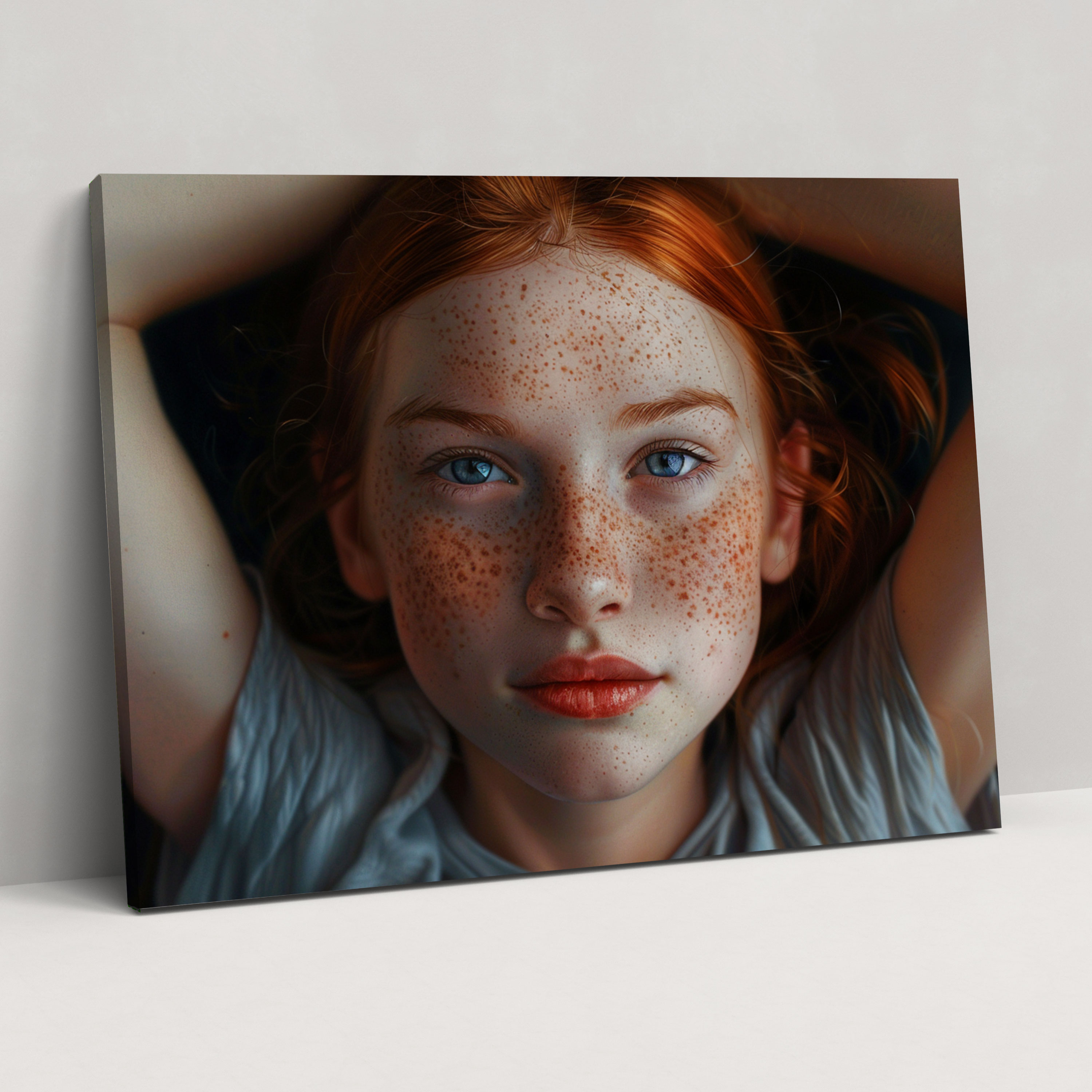 Realism Wall Decoration: Freckled Beauty - Realism, Realism, Portrait, Girl