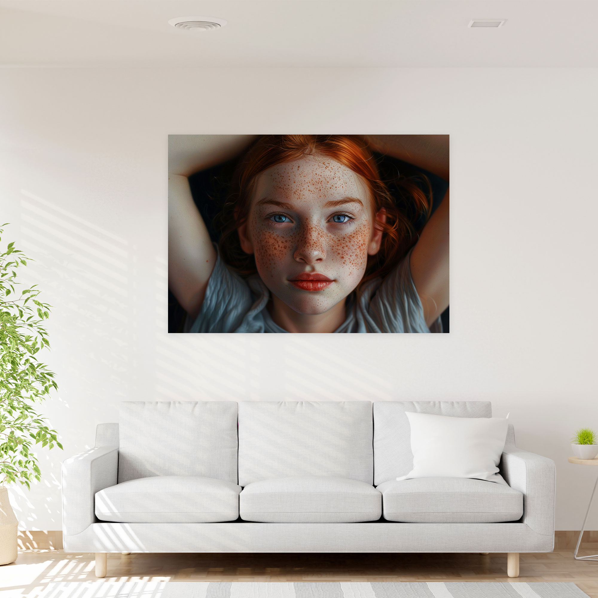Realism Wall Decoration: Freckled Beauty - Realism, Realism, Portrait, Girl