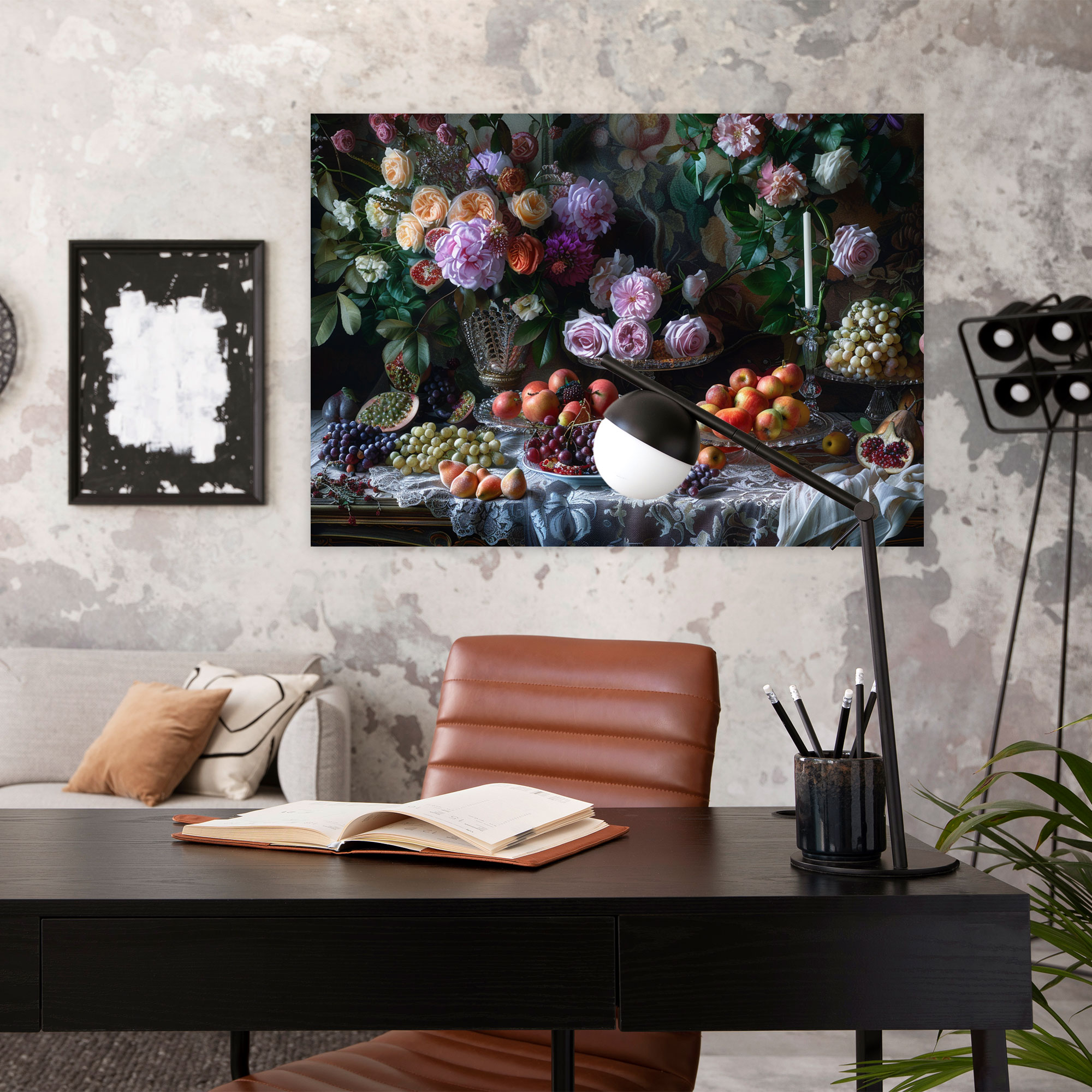 Realism Canvas Wall Art: Feast Of Nature - Realism, Flowers, Canvas Wall Art, Textures