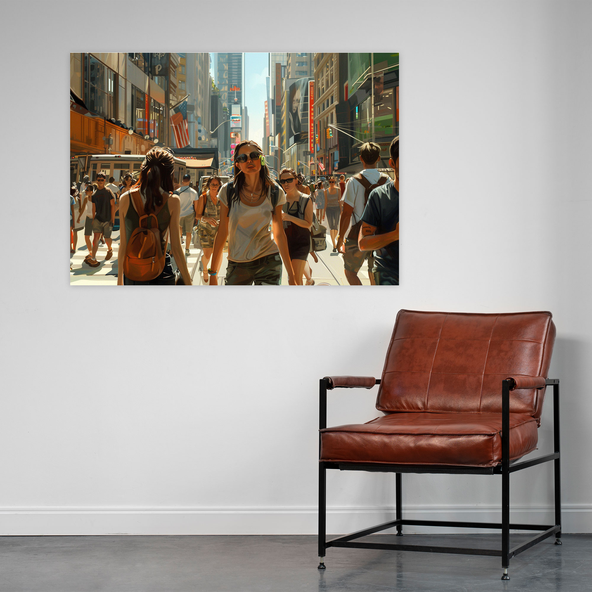 Realism Wall Decoration: City Life - Realism, City Life, Diverse Individuals, Canvas Print