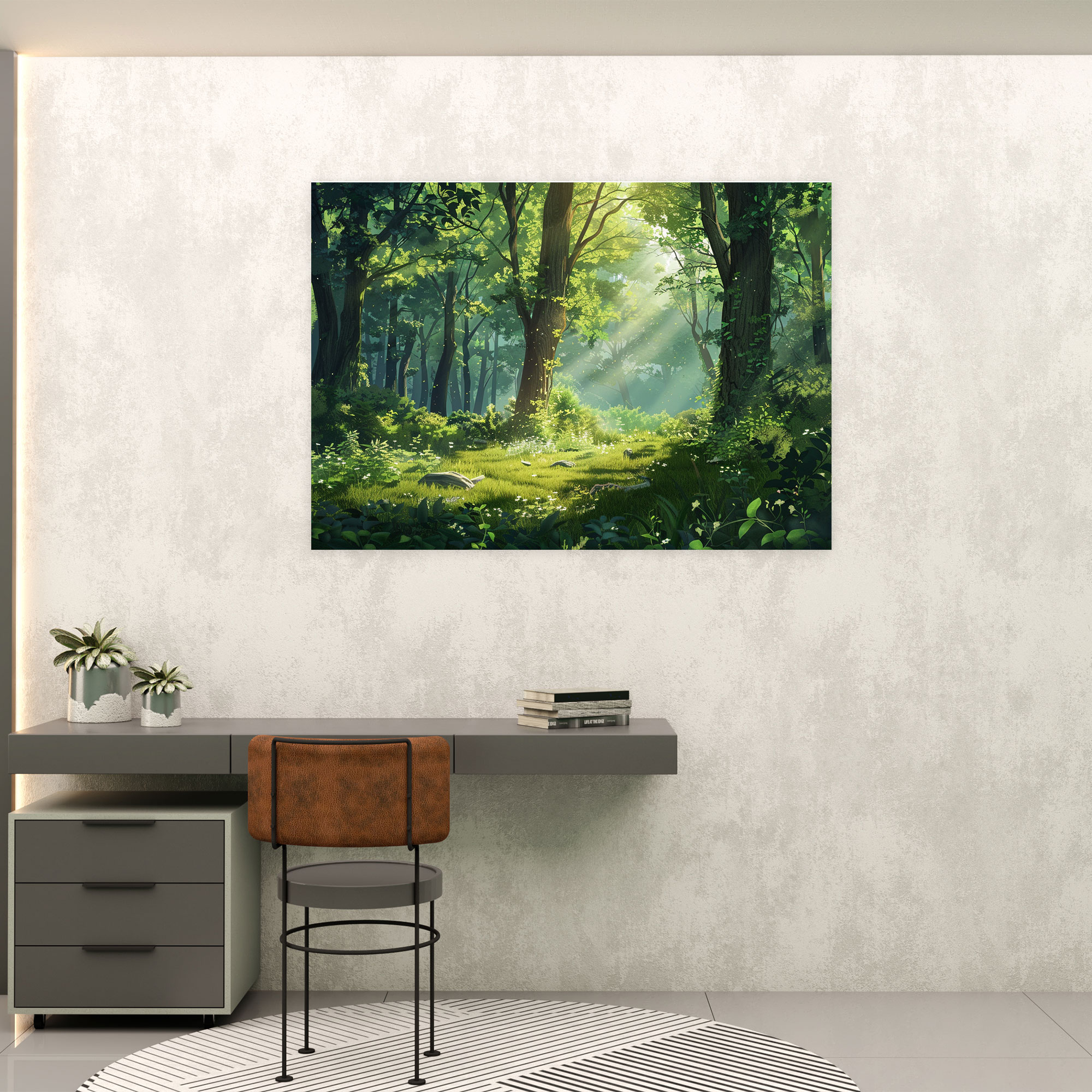 Realism Wall Art: Enchanted Forest - Realism, Peaceful Atmosphere, Forest, Realism