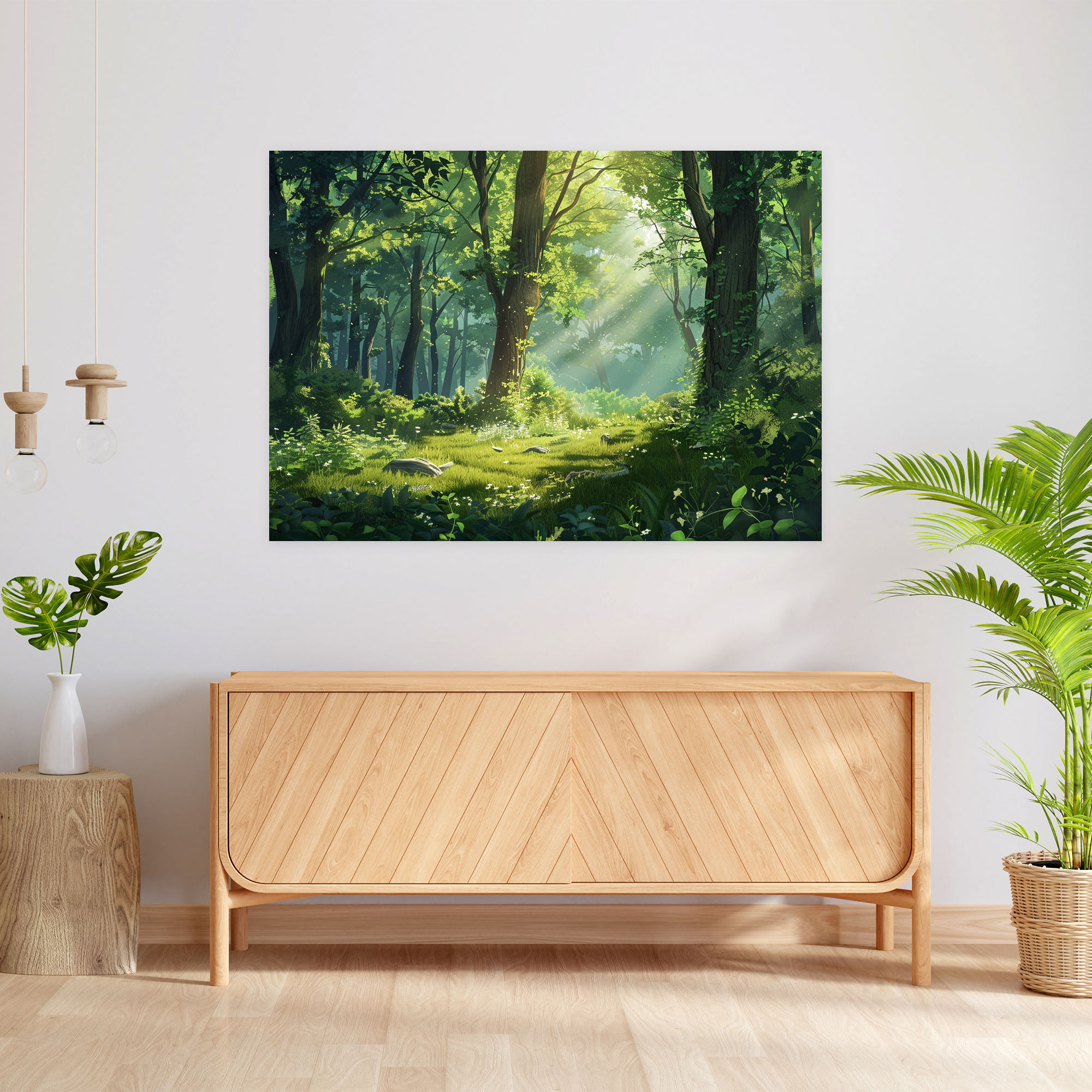 Realism Wall Art: Enchanted Forest - Realism, Peaceful Atmosphere, Forest, Realism