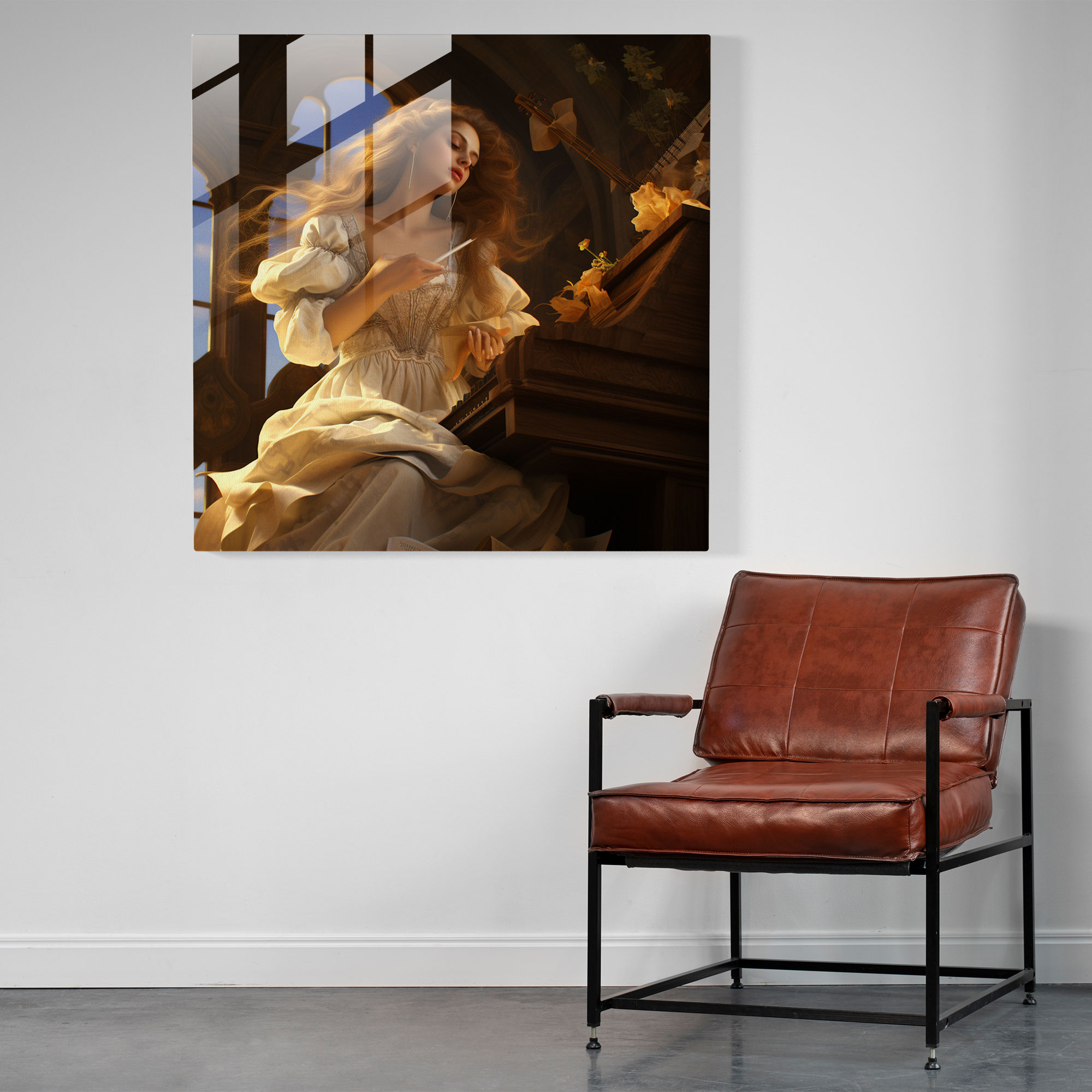 Renaissance Glass Print - Melodies Of Inspiration - Renaissance, Home Decoration, Inspiration, Melodies