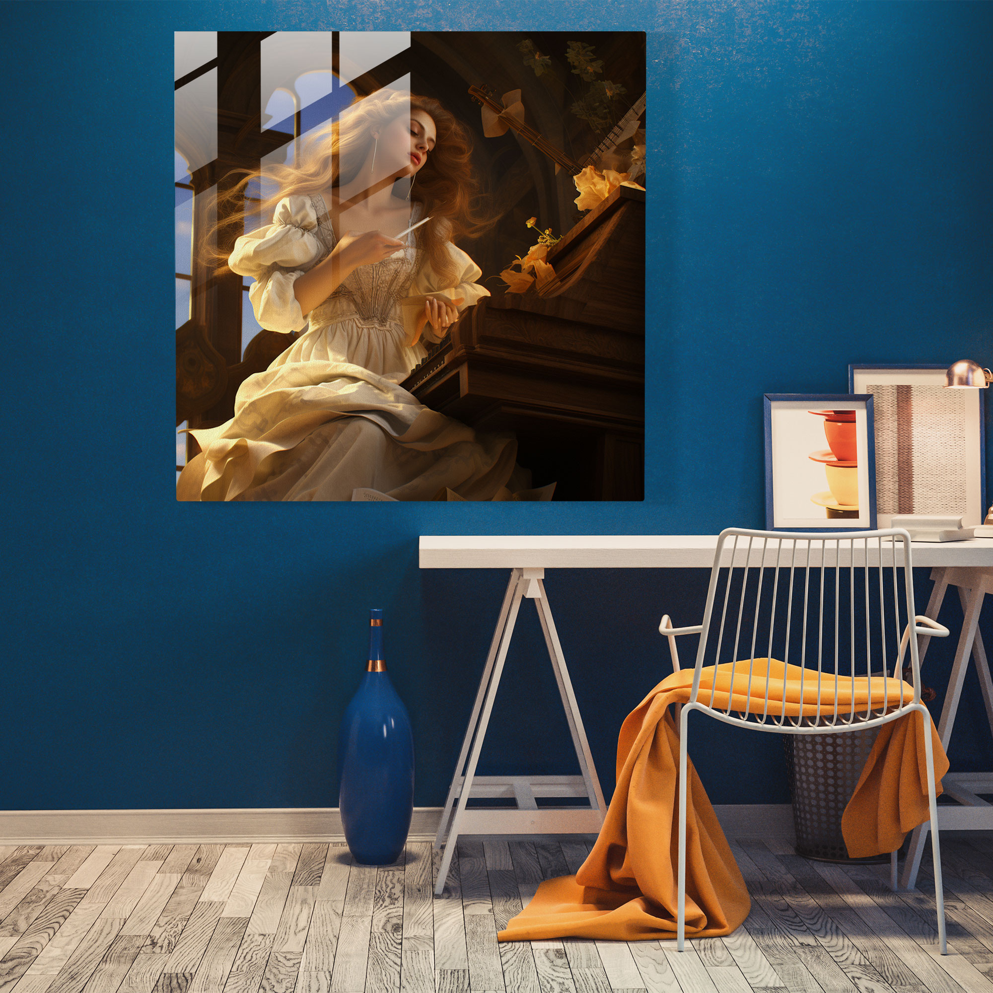 Renaissance Glass Print - Melodies Of Inspiration - Renaissance, Home Decoration, Inspiration, Melodies