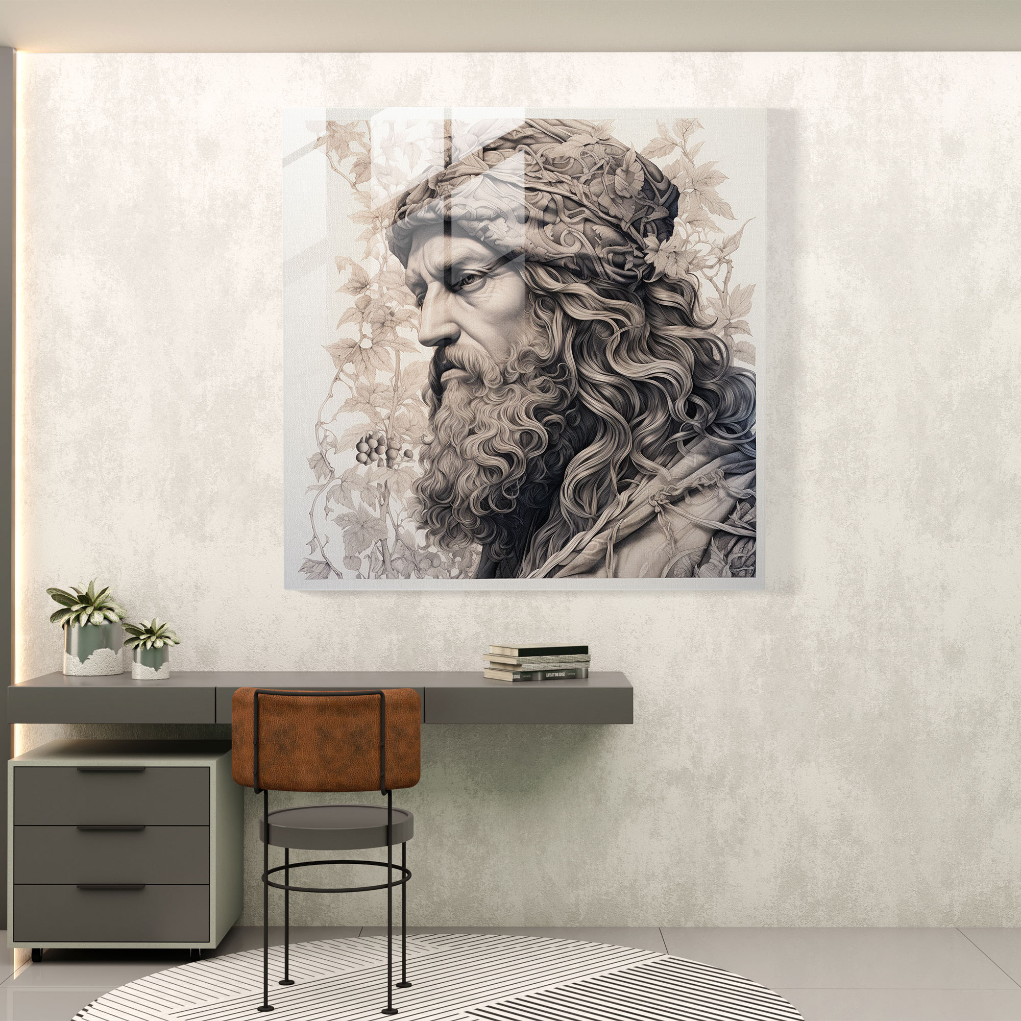 Renaissance Scholar Glass Print - Renaissance, Glass Art, Home Decoration, Modern Art