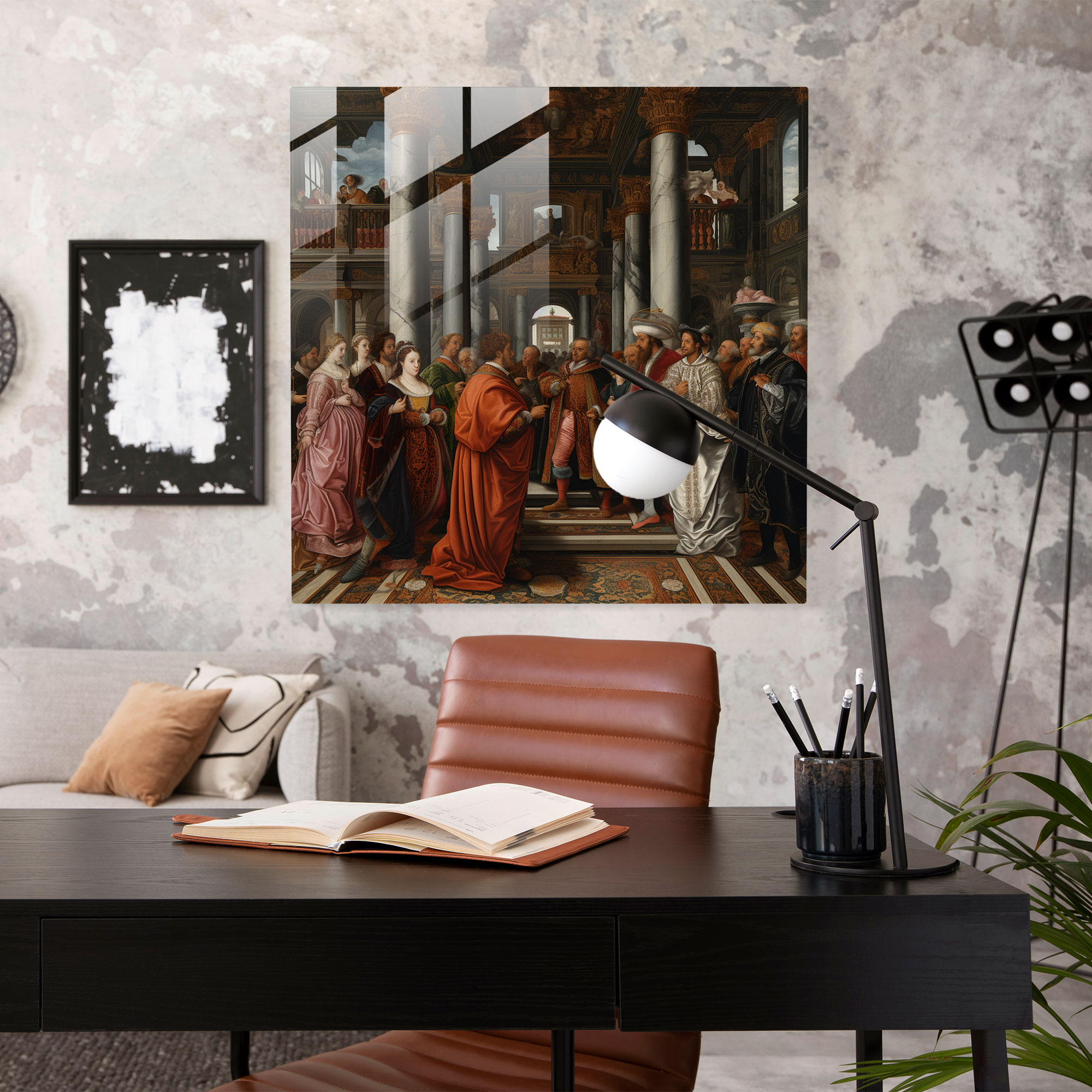 Renaissance Palace Glass Print - Renaissance, Modern Art, Glass Wall Art, Renaissance