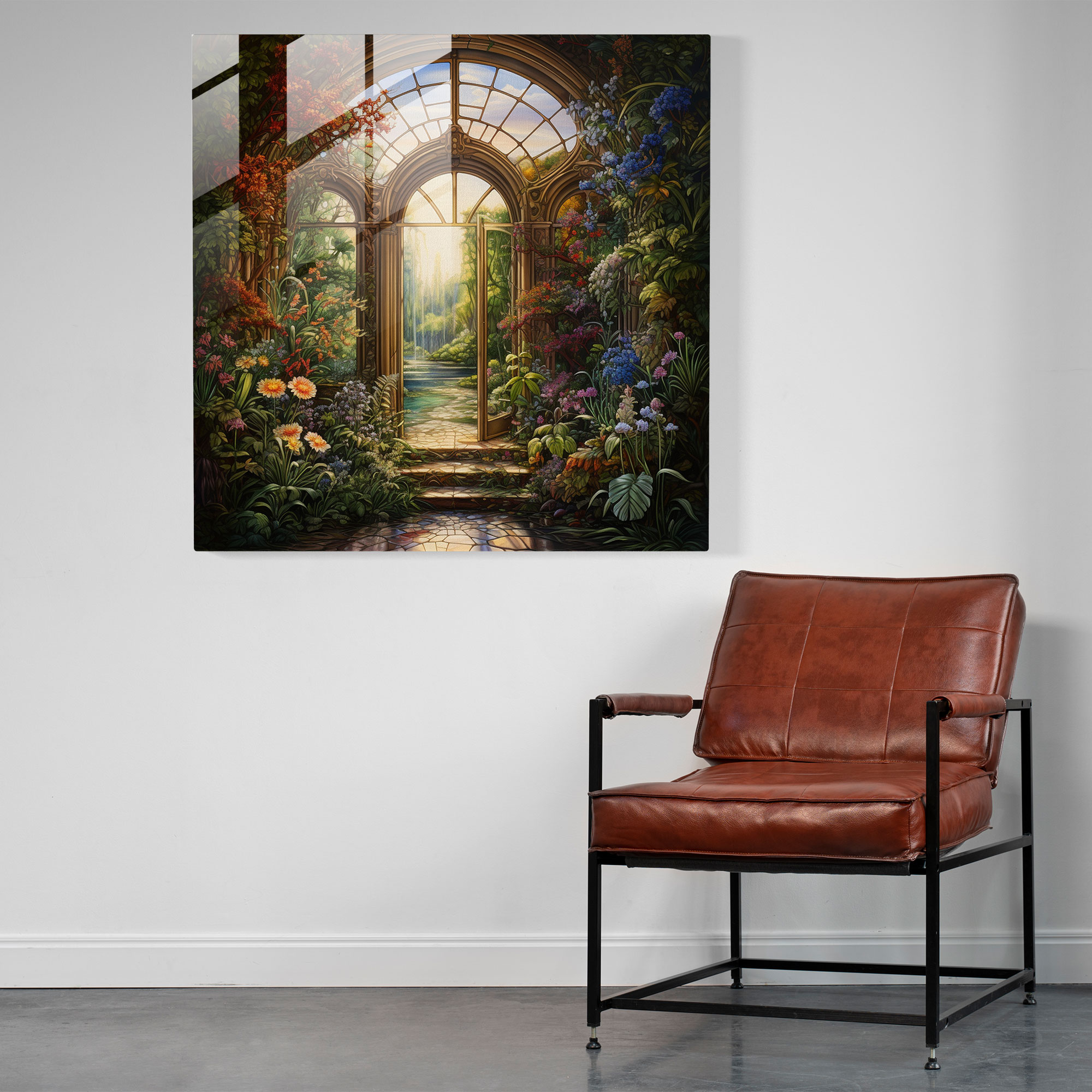 Renaissance Garden Glass Print - Renaissance, Renaissance, Home Decoration, Modern Art