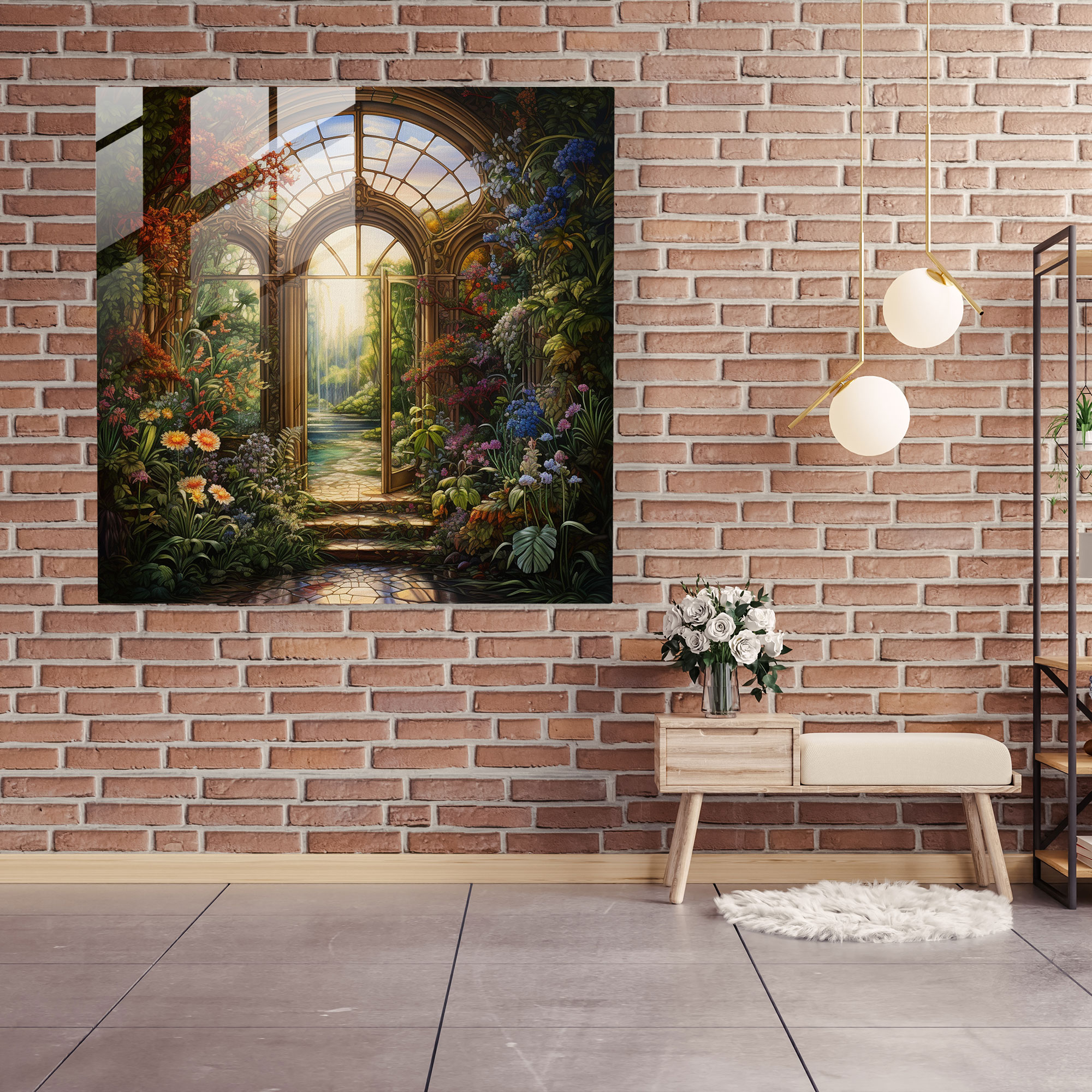 Renaissance Garden Glass Print - Renaissance, Renaissance, Home Decoration, Modern Art