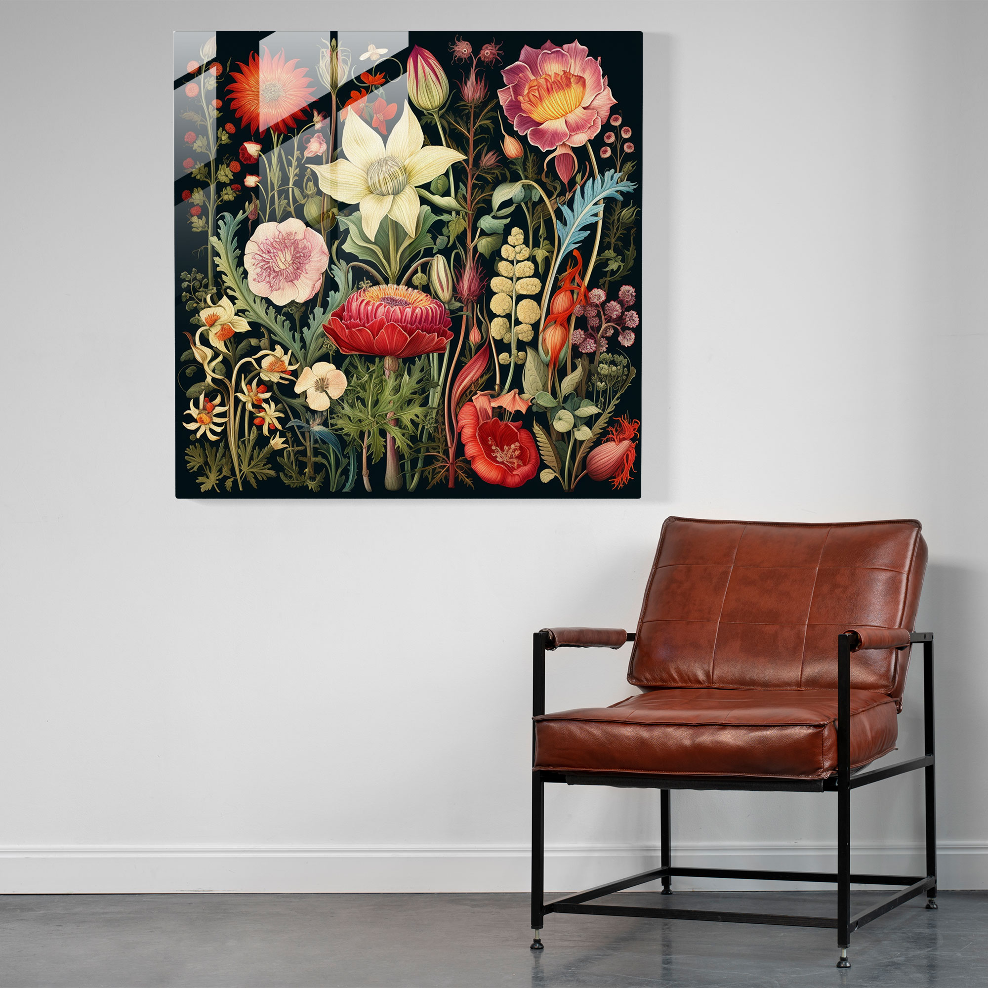 Renaissance Botanical Glass Print - Renaissance, Renaissance-Inspired Botanical Illustration, Modern Art, Wall Decoration