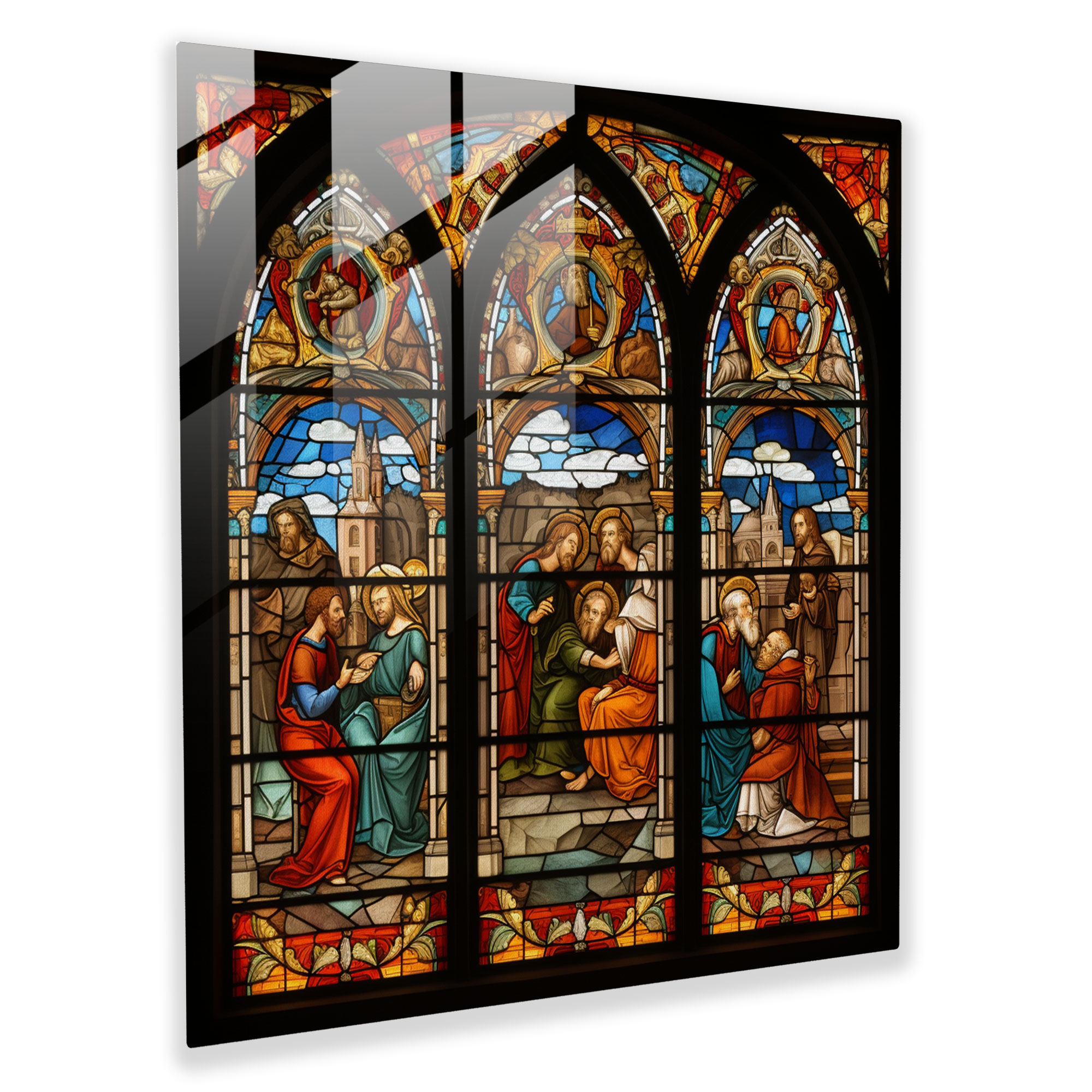 Renaissance Stained Glass Print - Renaissance, Renaissance, Stained Glass, Modern Art