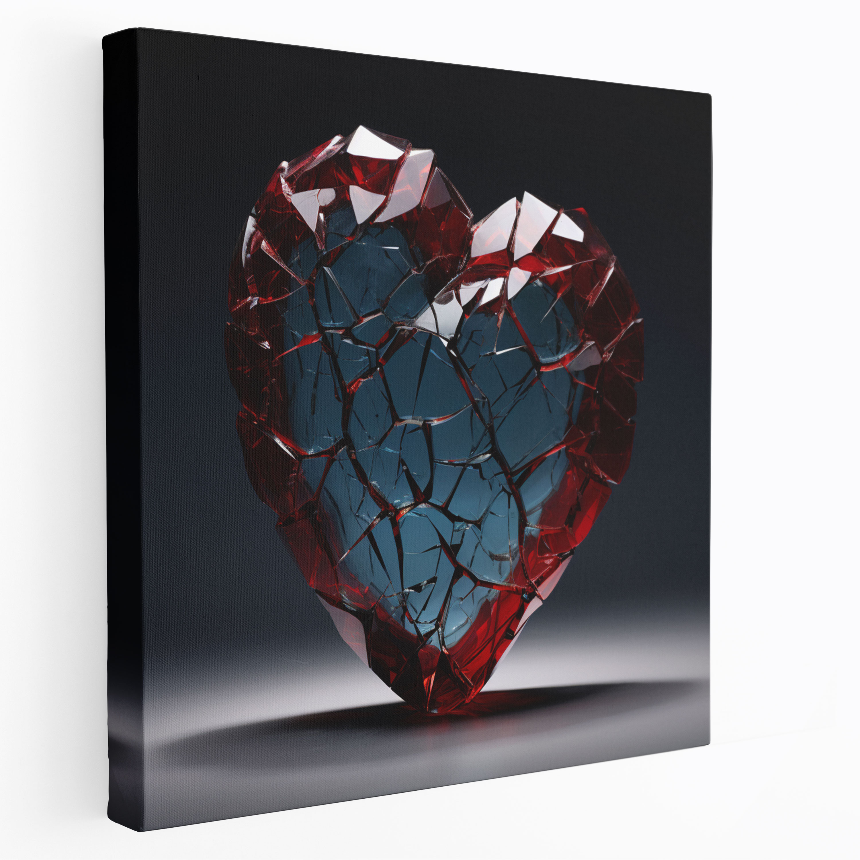 Fragile Heart Wall Decoration - Rejection, Pain Of Rejection, Canvas, Shattered Heart