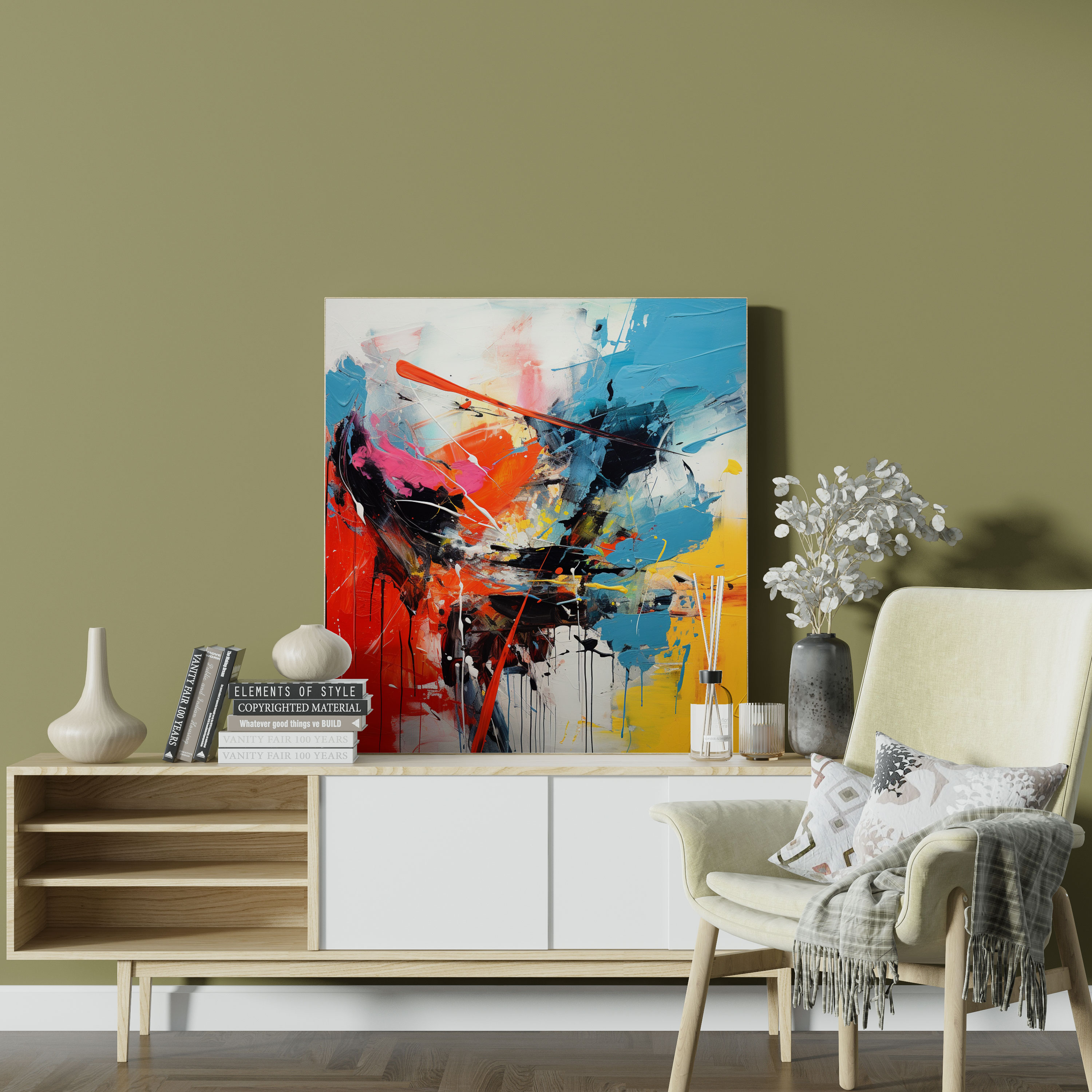 Intense Rejection Wall Art - Rejection, Intense Rejection Wall Art, Abstract Expressionism, Wall Decoration