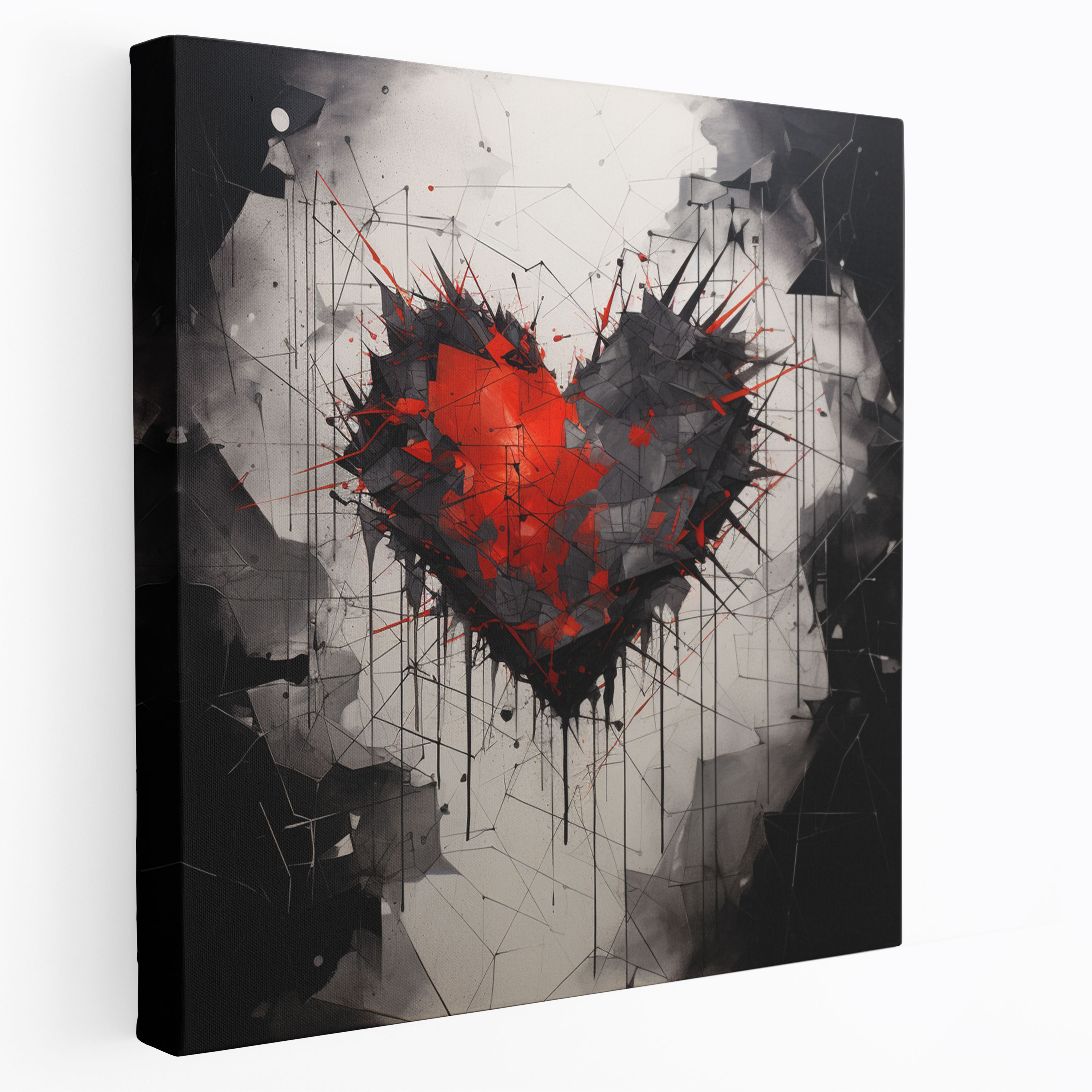 Broken Hearts Canvas Print - Rejection, Wall Decoration, Wall Art, Broken Hearts Canvas Print