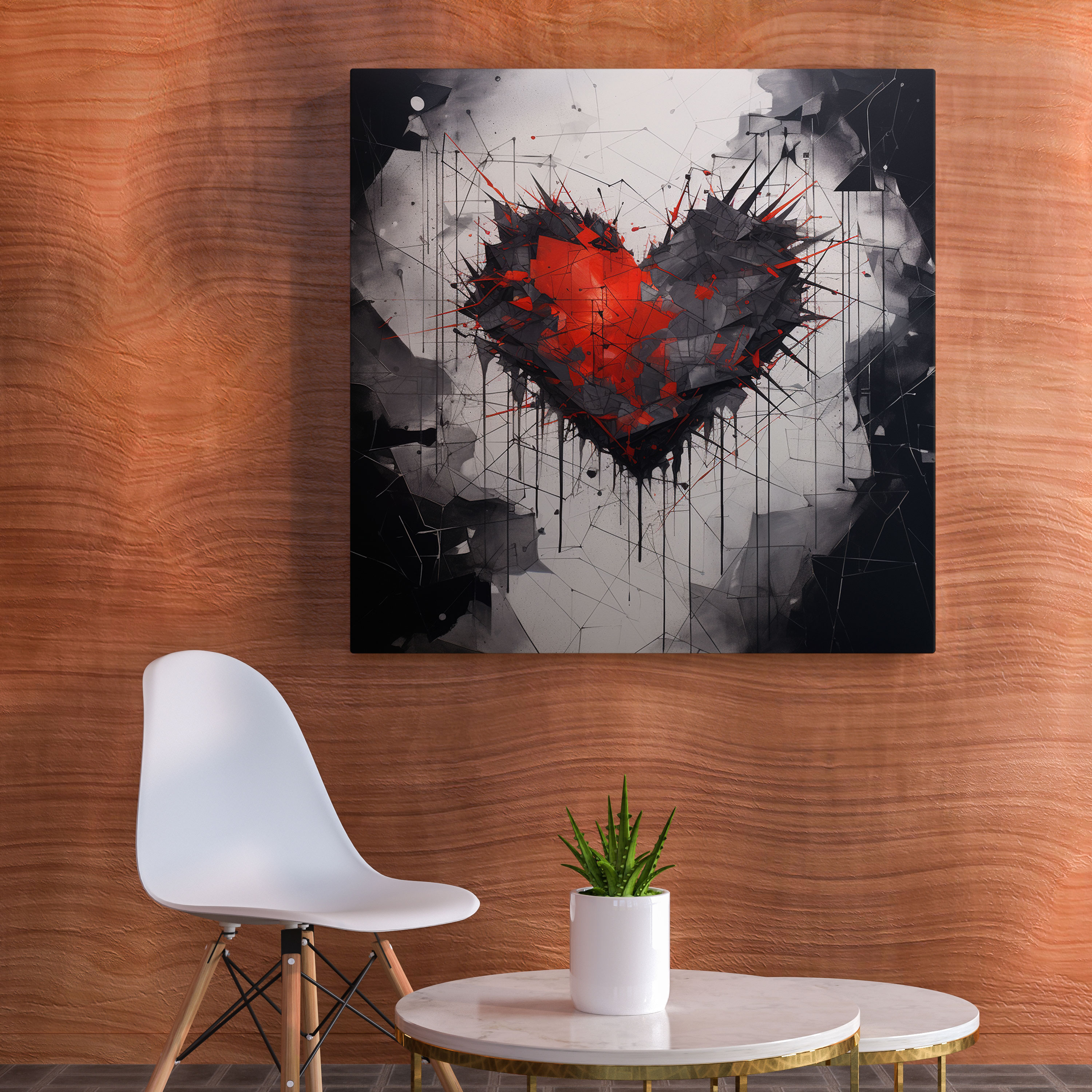 Broken Hearts Canvas Print - Rejection, Wall Decoration, Wall Art, Broken Hearts Canvas Print