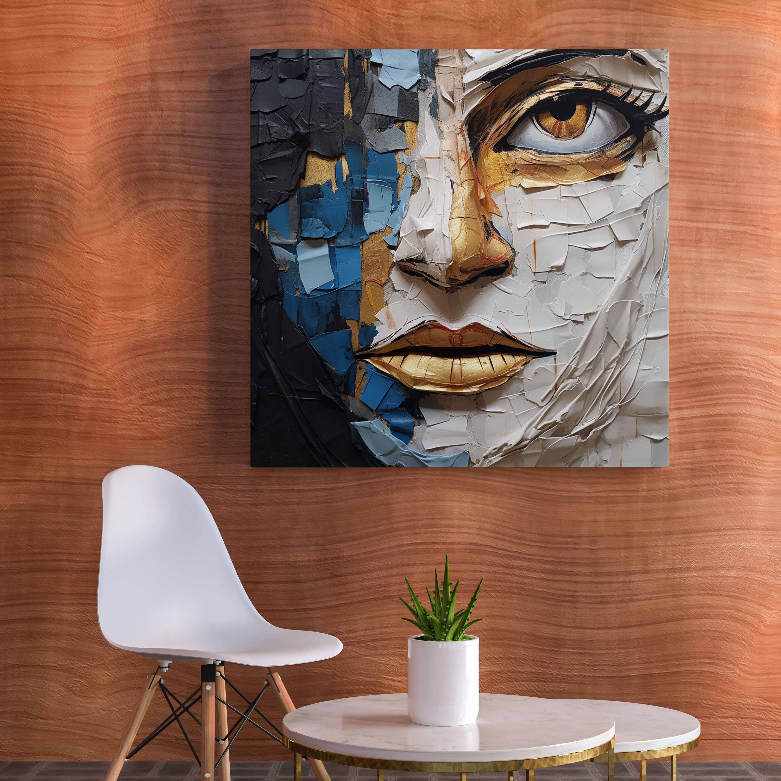 Rejection Mixed Media Canvas Print - Rejection, Abstract Mixed Media Artwork, Canvas Print, Torn Paper