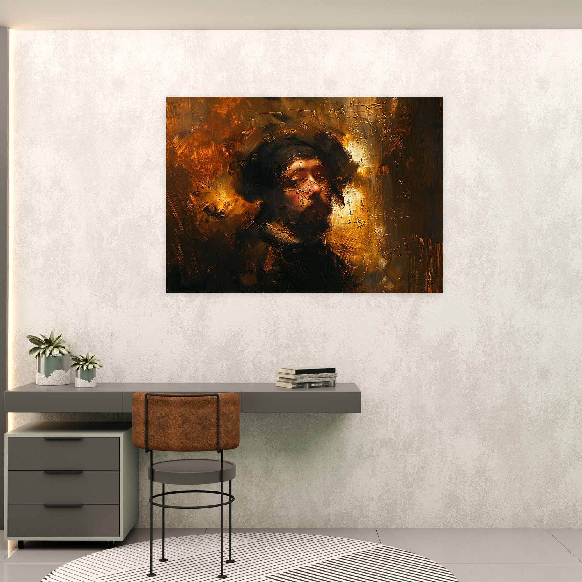 Renkli Duvar Dekorasyonu - Rembrandt Kanvas Tablo Duvar Sanatı Ev Dekorasyonu