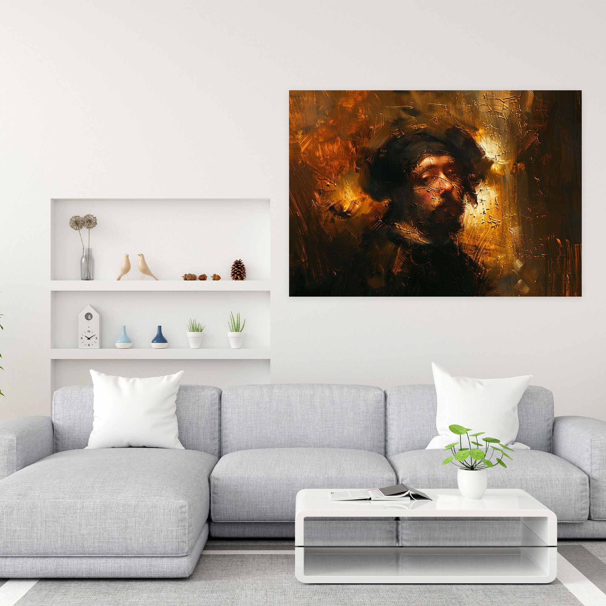 Renkli Duvar Dekorasyonu - Rembrandt Kanvas Tablo Duvar Sanatı Ev Dekorasyonu